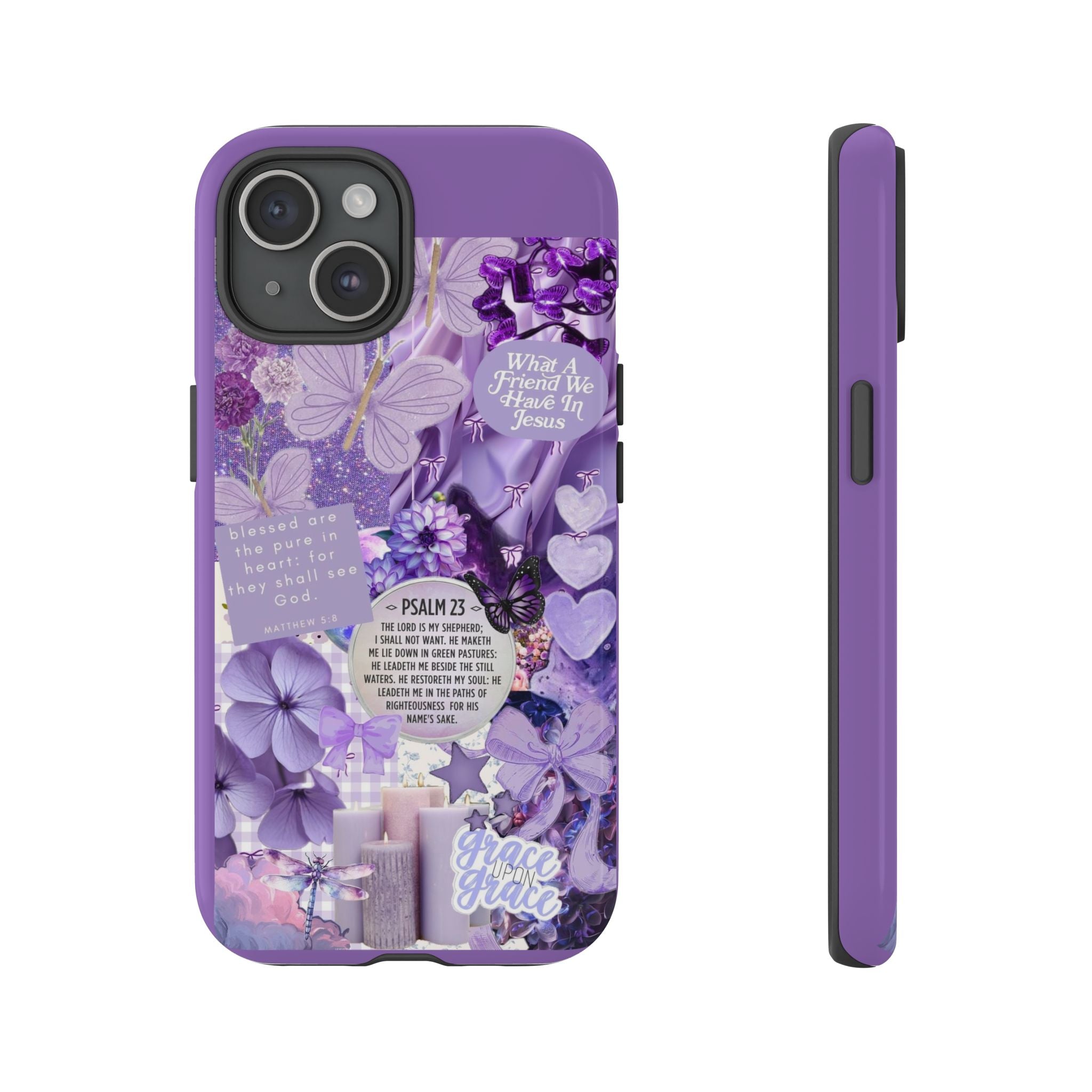 Bible Verse phone case - His Love Never Fails Psalm Phone Case — Floral Christian Scripture iPhone Cover