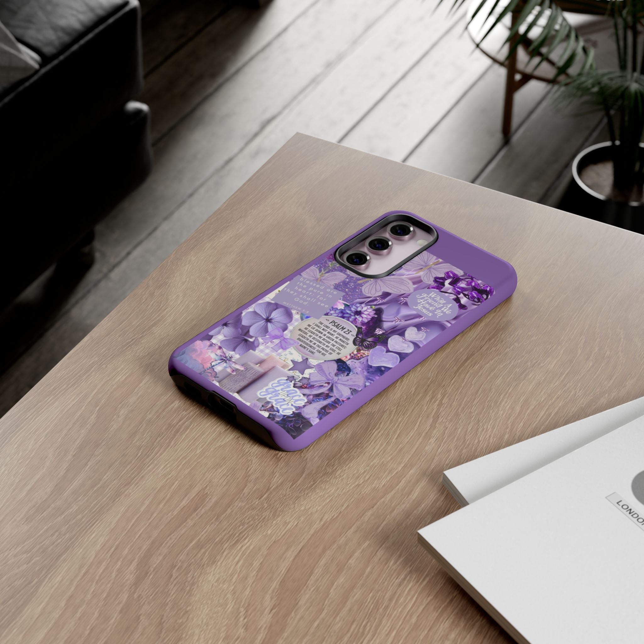Bible Verse phone case - His Love Never Fails Psalm Phone Case — Floral Christian Scripture iPhone Cover