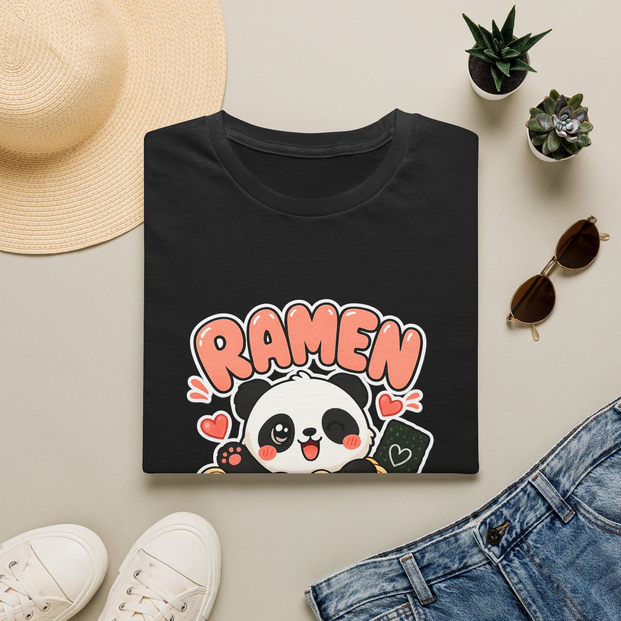 Cute Panda Ramen T-Shirt — Kawaii Ramen Bowl Graphic Tee