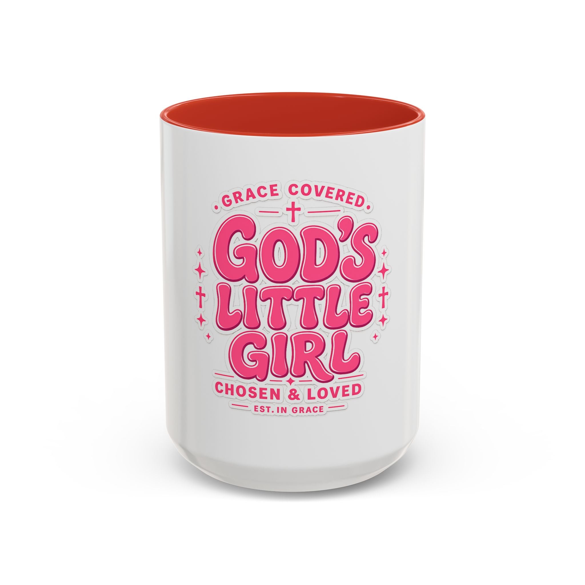 Coffee Mugs Faith/ Inspiration mugs God's Little Girl Accent Coffee Mug – Faith-based Pink Christian Gift (11/15oz)