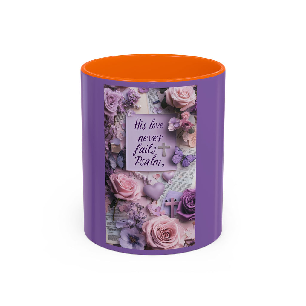 Coffee Mug — Floral Psalm Accent Mug (11/15 oz)