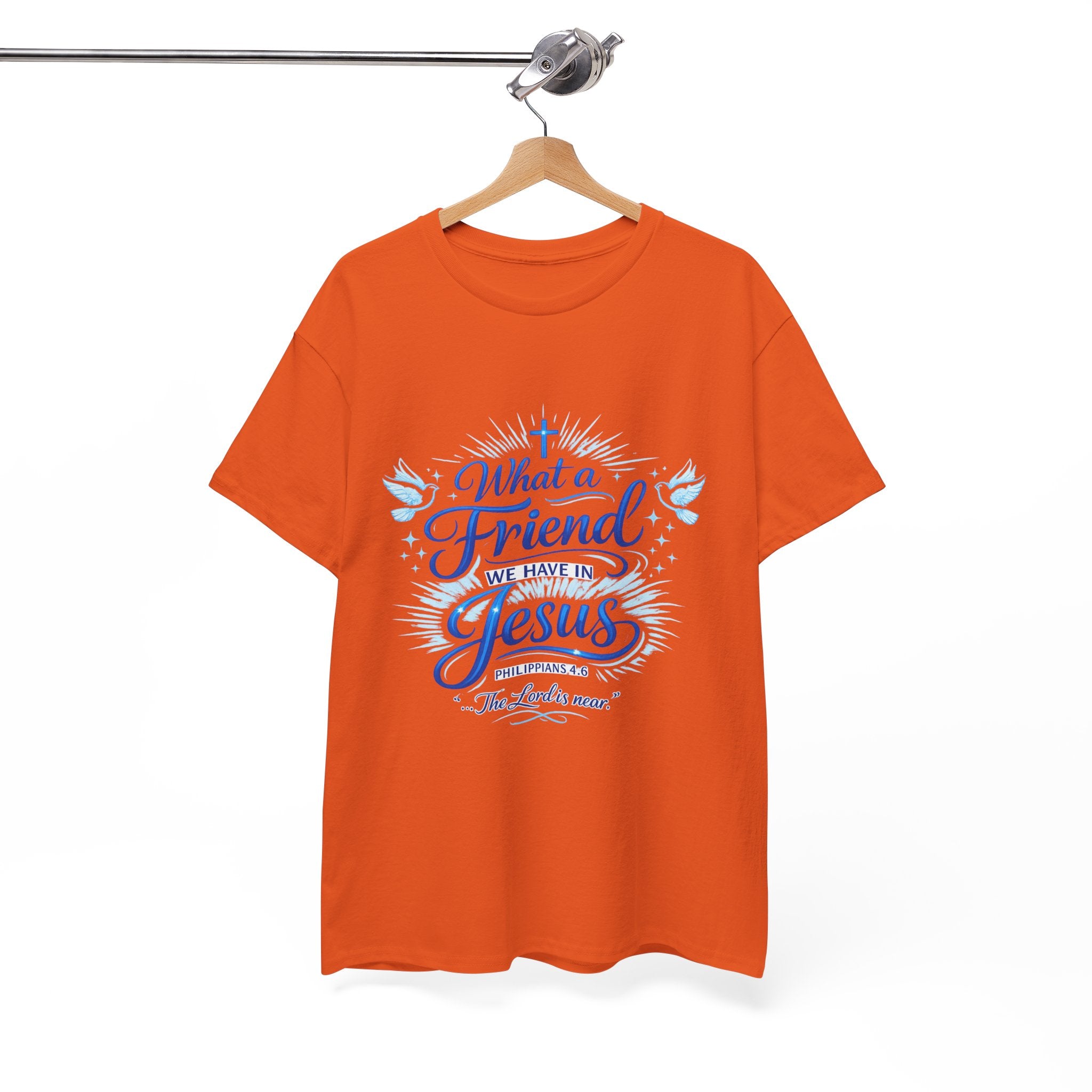Christian Tee — “What a Friend We Have in Jesus” Inspirational Faith T-Shirt