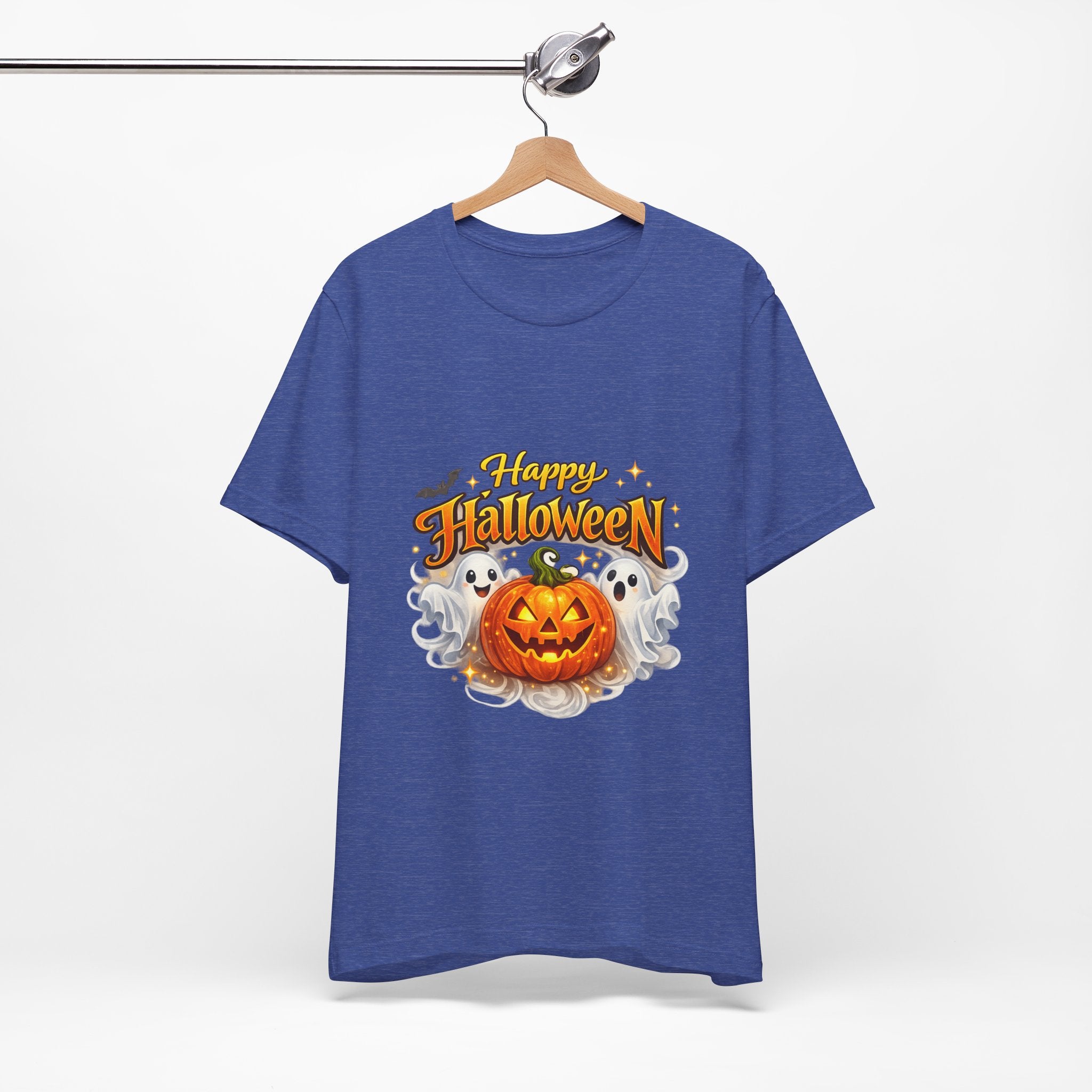 Halloween Pumpkin & Ghosts T-Shirt — "Happy Halloween" Graphic Tee
