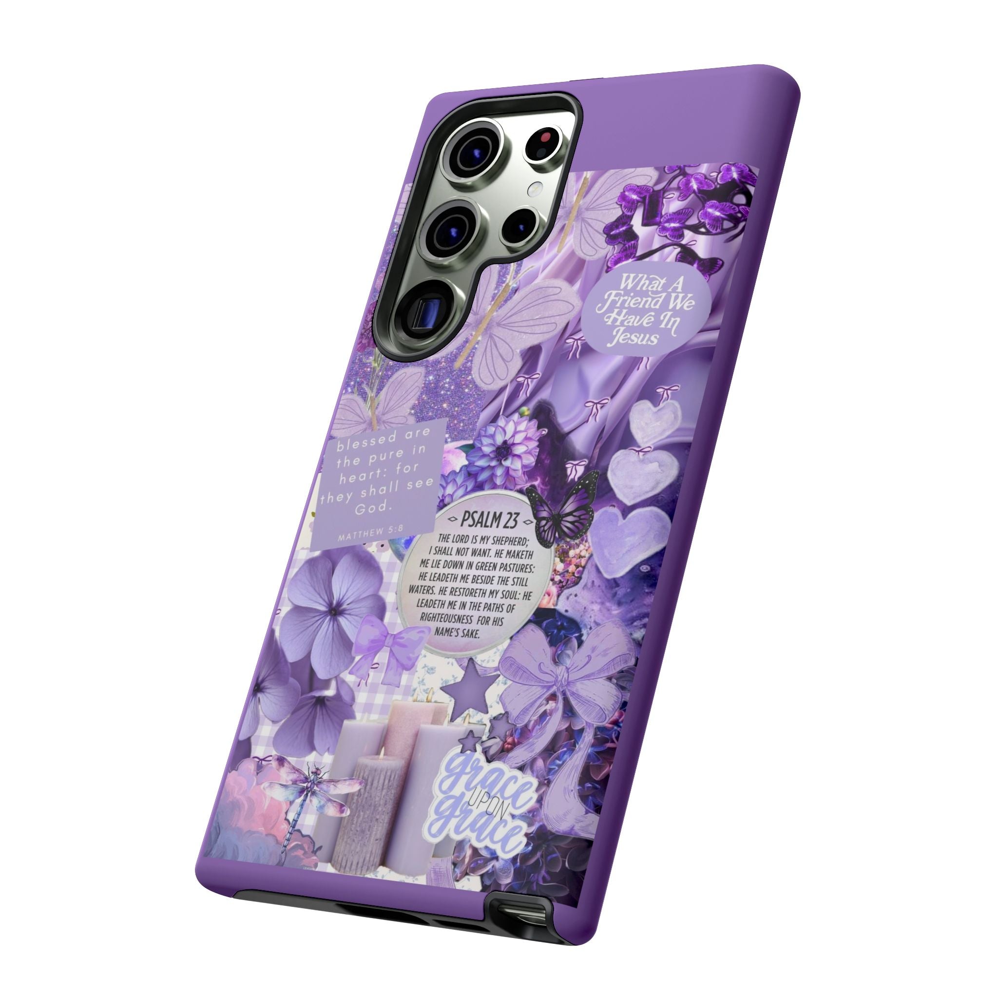 Bible Verse phone case - His Love Never Fails Psalm Phone Case — Floral Christian Scripture iPhone Cover