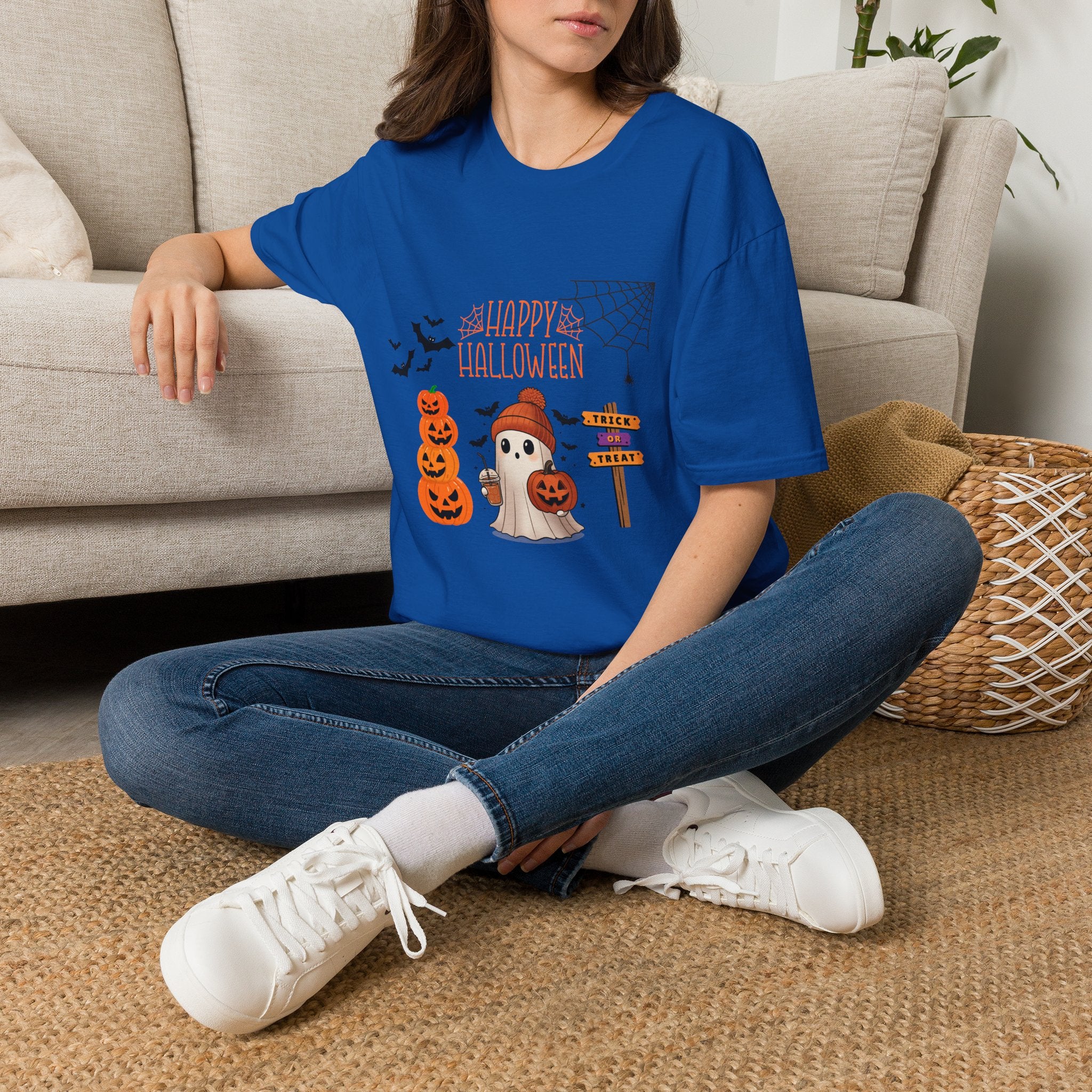 Halloween Cute Pumpkin Tee — "Happy Halloween" Graphic T-Shirt