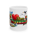 I Love Guyana Ceramic Mug — Tropical Birds & Flag Coffee Cup (11oz, 15oz)