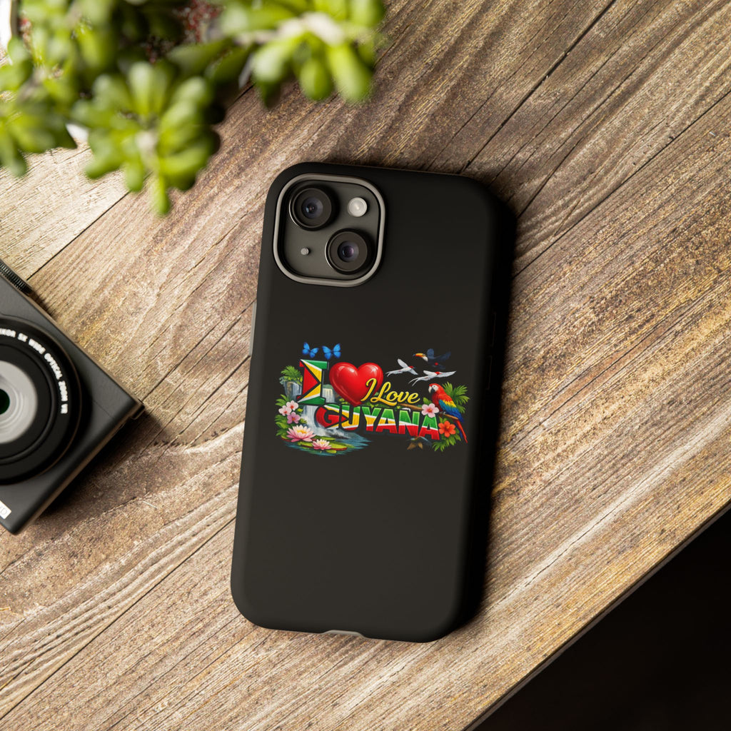 Phone case I Love Guyana Phone Case — Tough Protective Tropical Flag Design