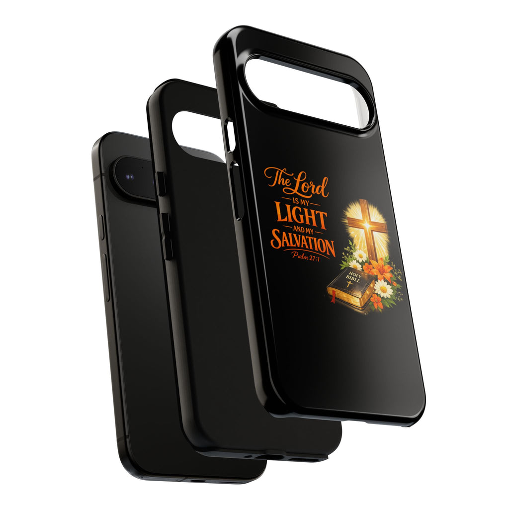 Christian Phone Case — "The Lord Is My Light and My Salvation" Bible Verse Design