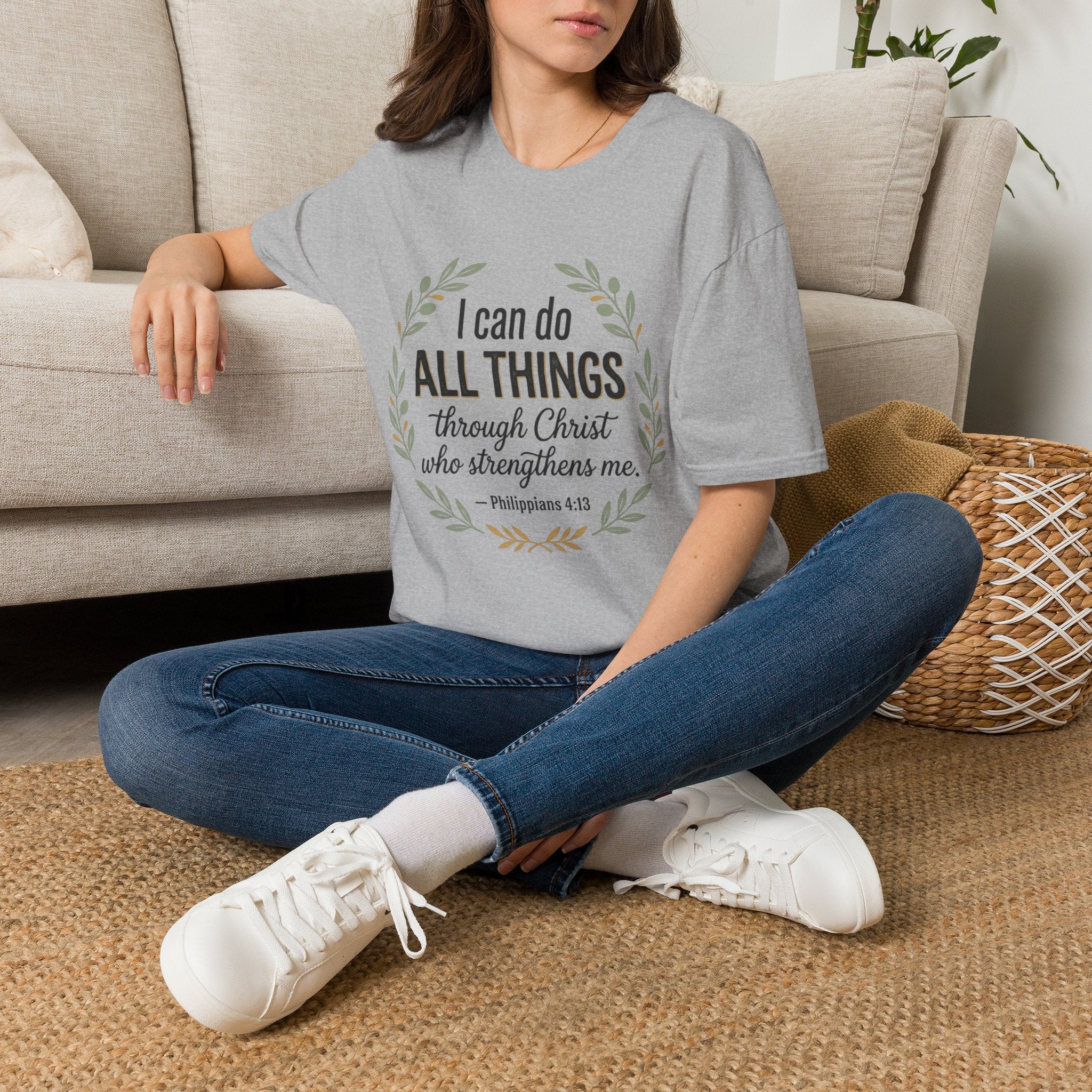 Bible Verses Inspired Tee Shirt — Inspirational Faith Tee with Scripture Text