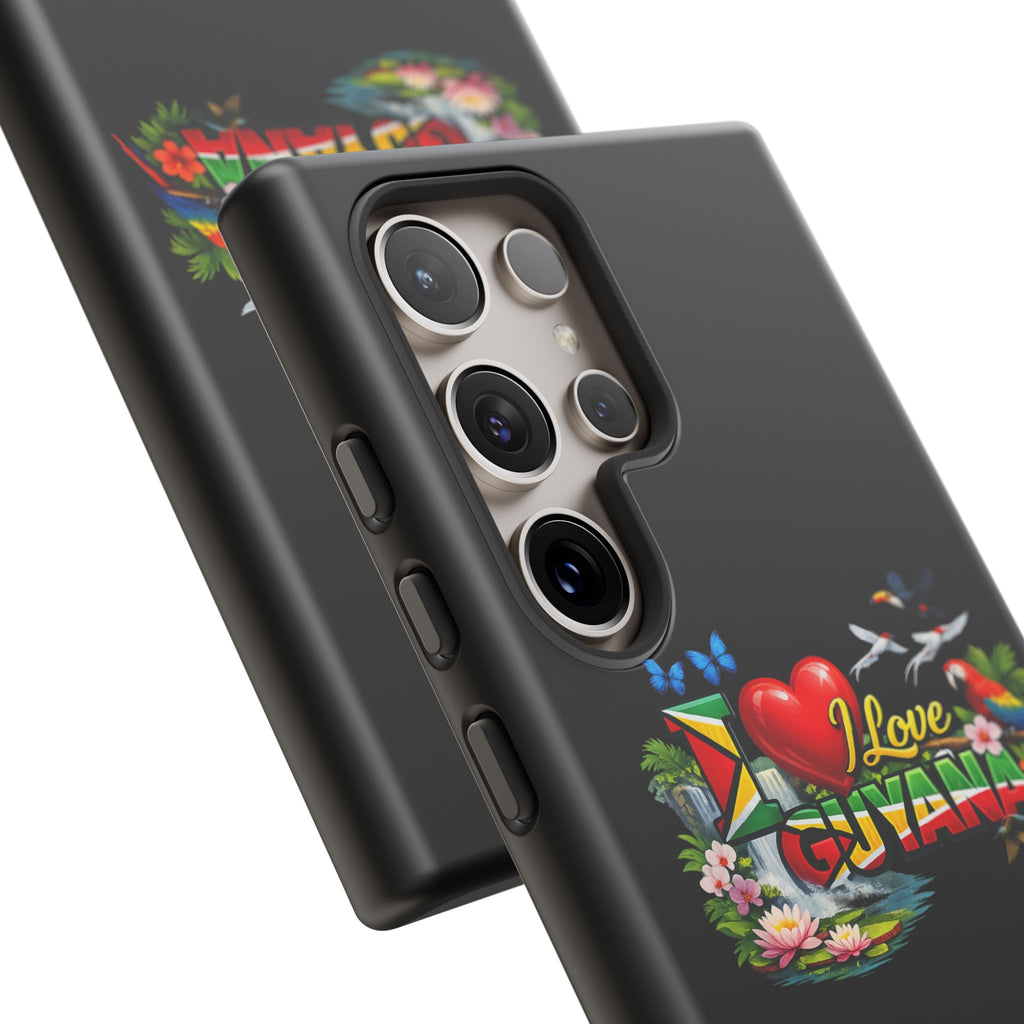 Phone case I Love Guyana Phone Case — Tough Protective Tropical Flag Design
