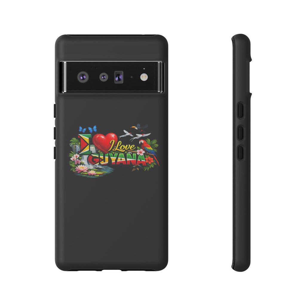 Phone case I Love Guyana Phone Case — Tough Protective Tropical Flag Design