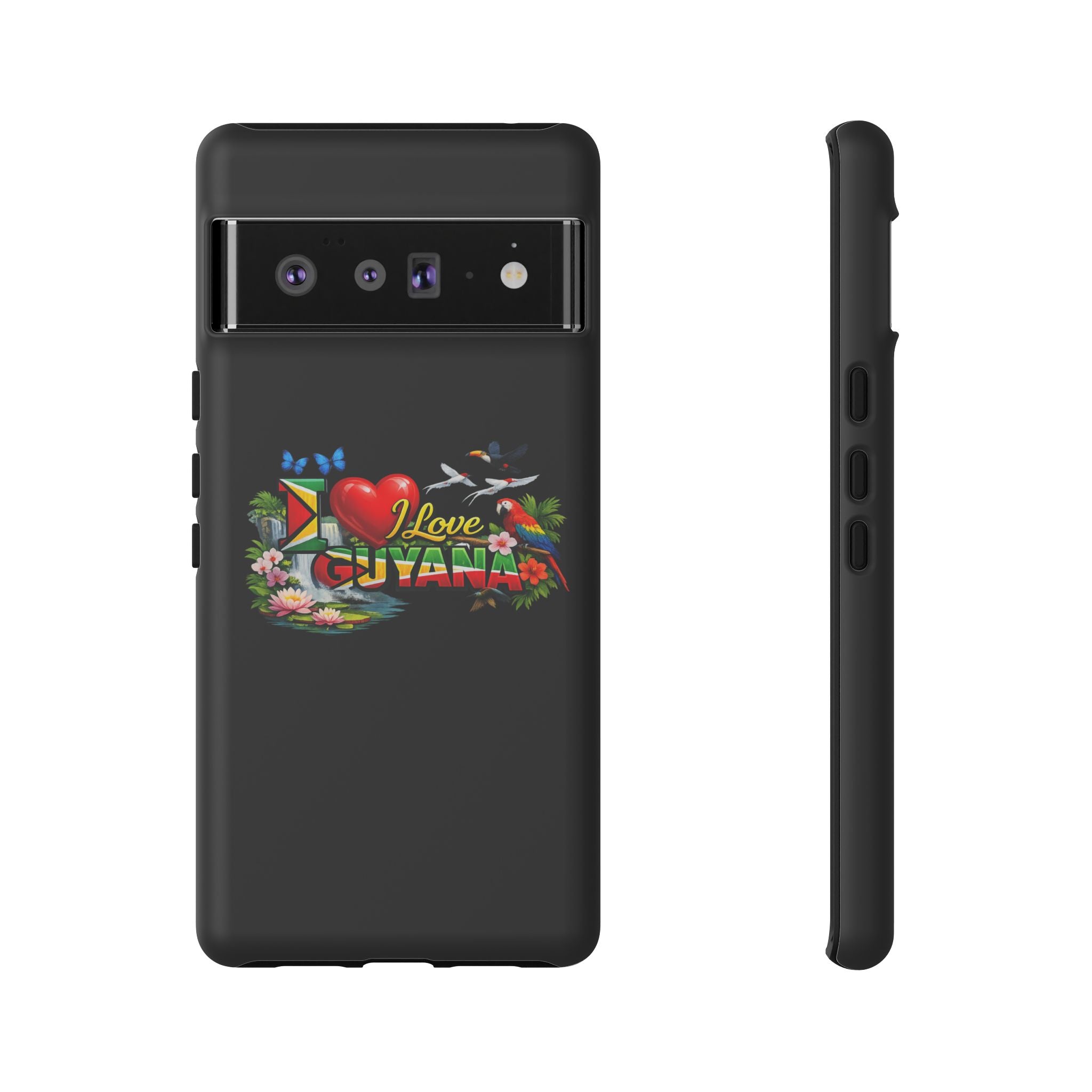 Phone case I Love Guyana Phone Case — Tough Protective Tropical Flag Design