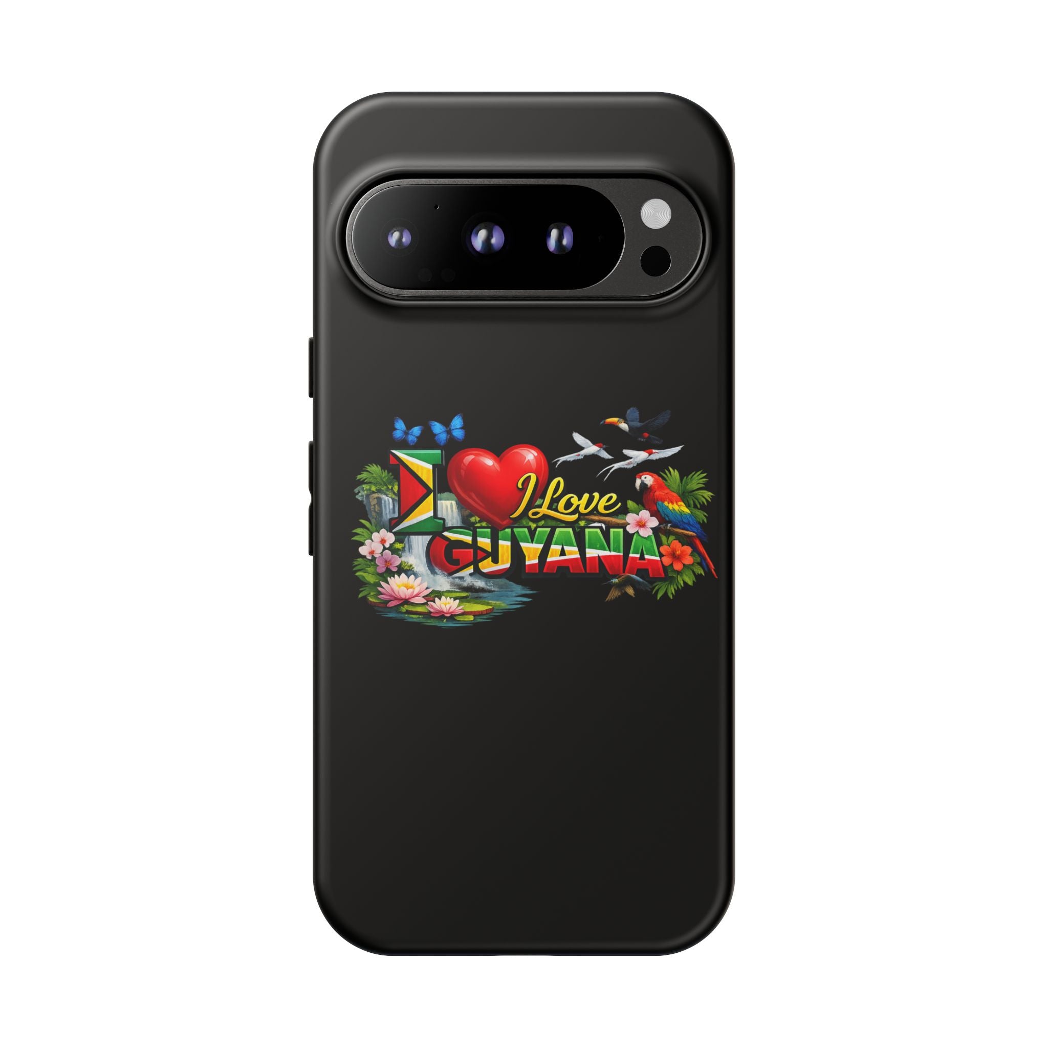 Phone case I Love Guyana Phone Case — Tough Protective Tropical Flag Design
