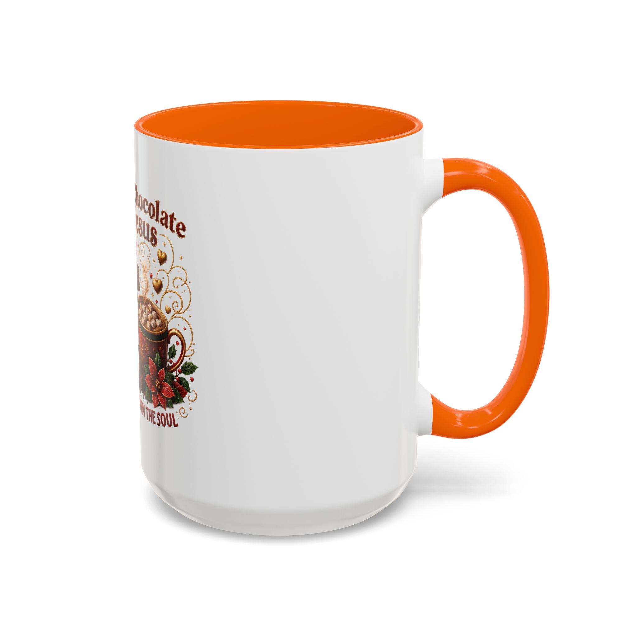 Hot Chocolate & Jesus Mug — "Both Warm the Soul" Accent Coffee Mug
