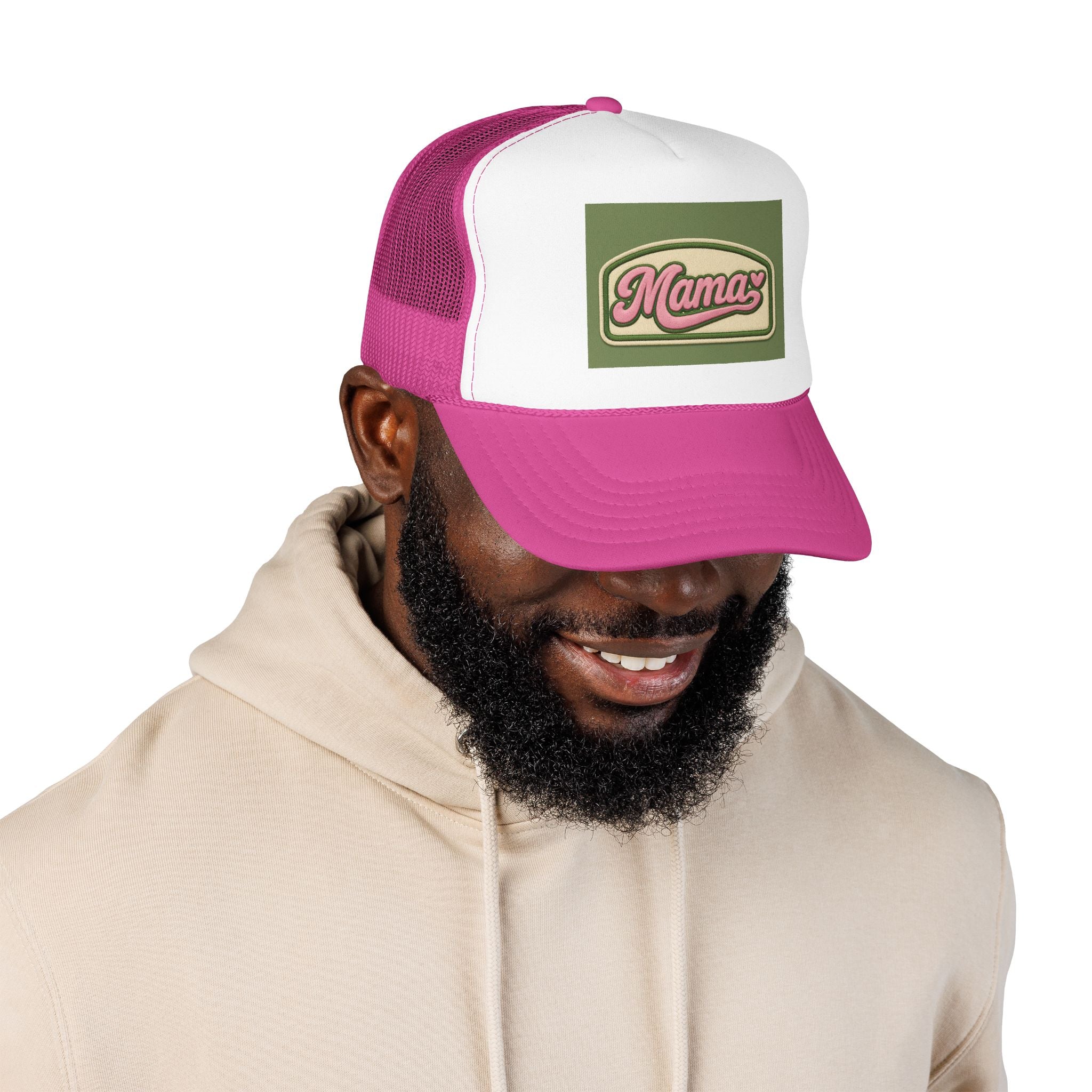 Mama  Hat — Vintage Script Foam Cap for Moms