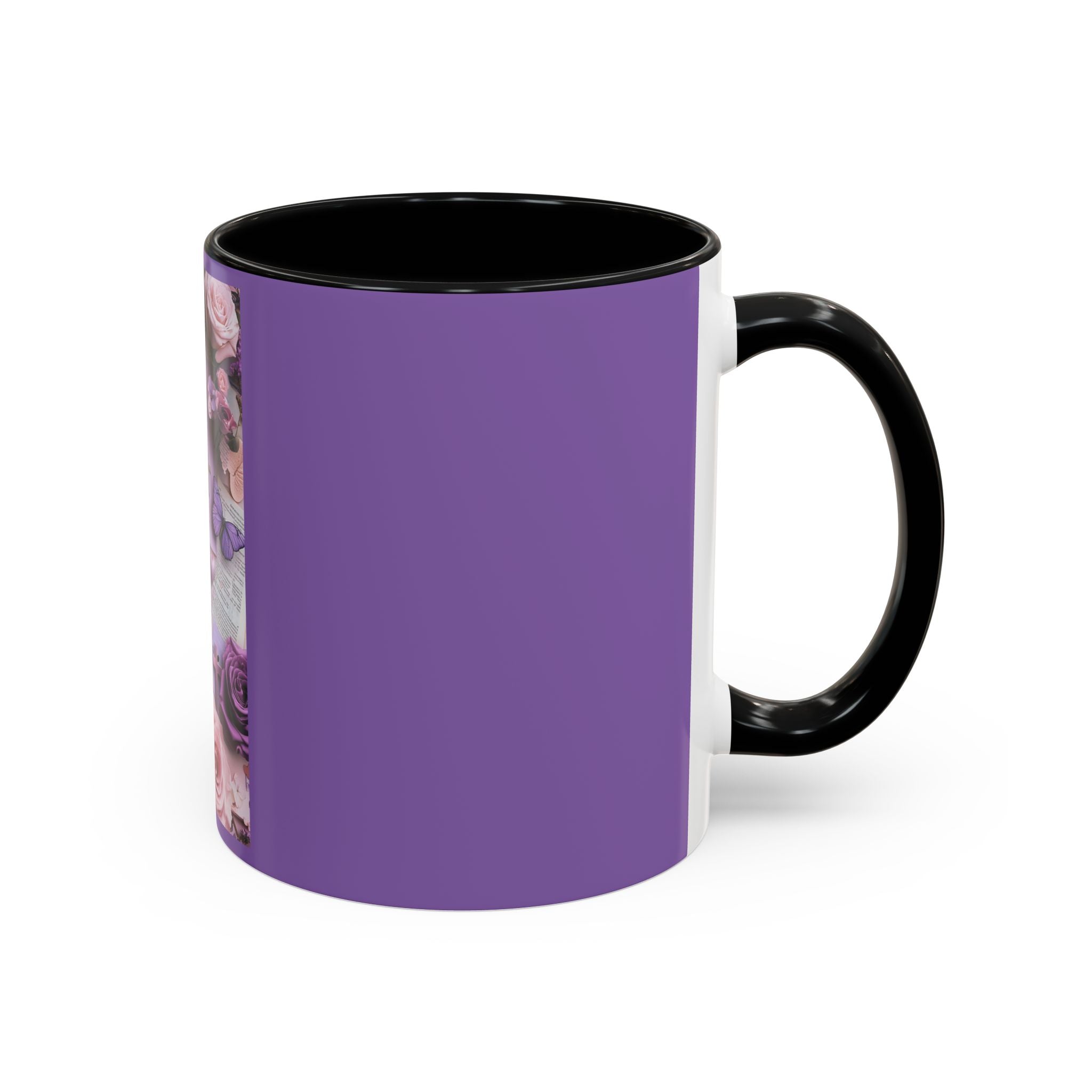 Coffee Mug — Floral Psalm Accent Mug (11/15 oz)