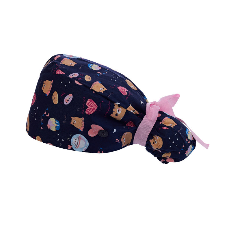Long hair cap, pure cotton nurse cap