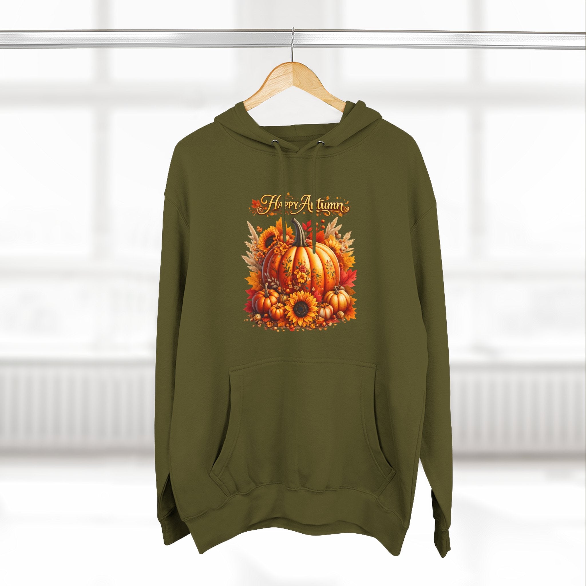 Autumn  - Fall Pumpkin Hoodie - Harvest Sunflower Fall Sweatshirt