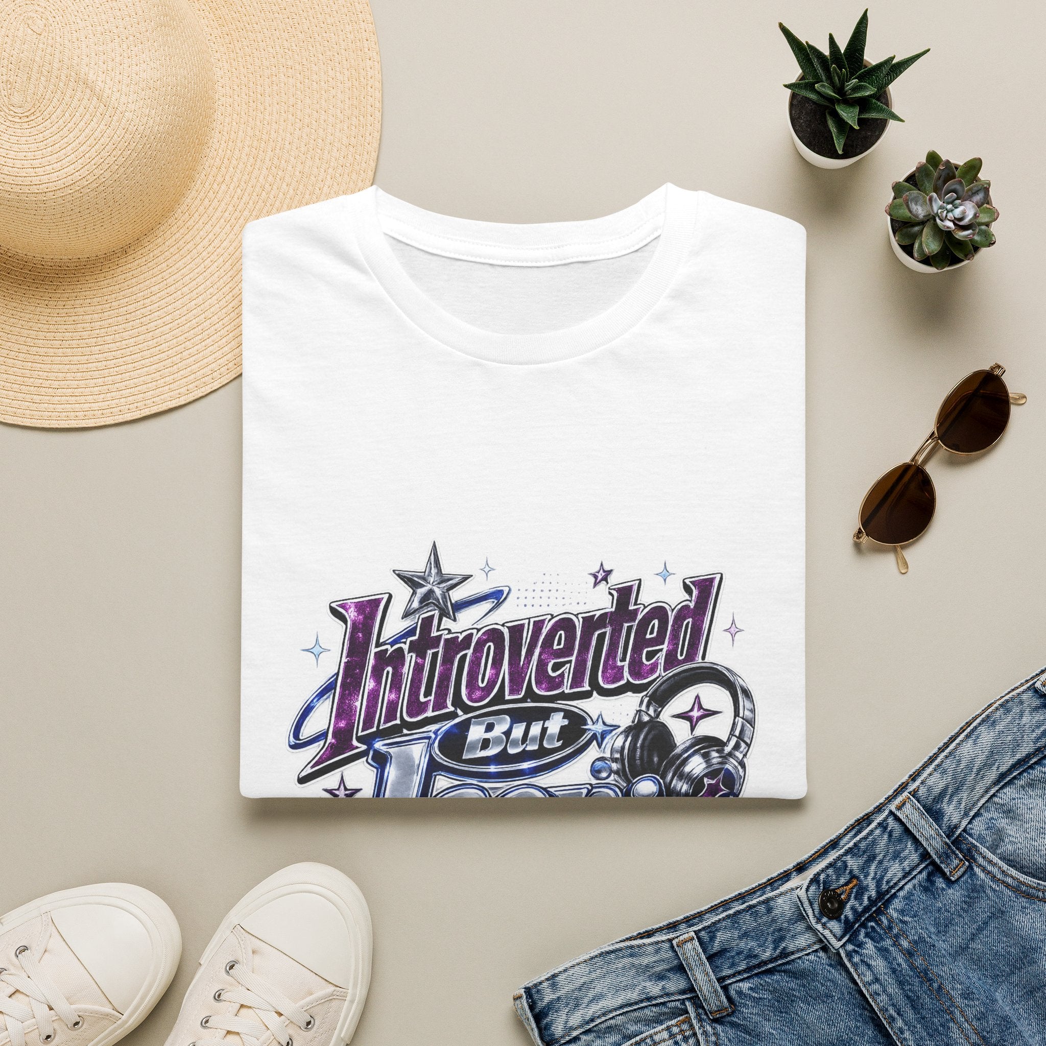 Introverted But Iconic T-Shirt – Retro Star Graphic Tee for Quiet Confidence