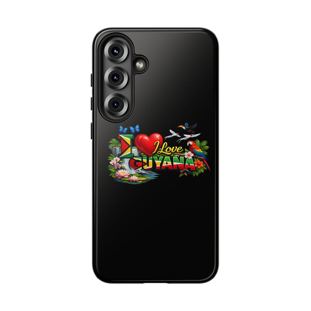 Phone case I Love Guyana Phone Case — Tough Protective Tropical Flag Design