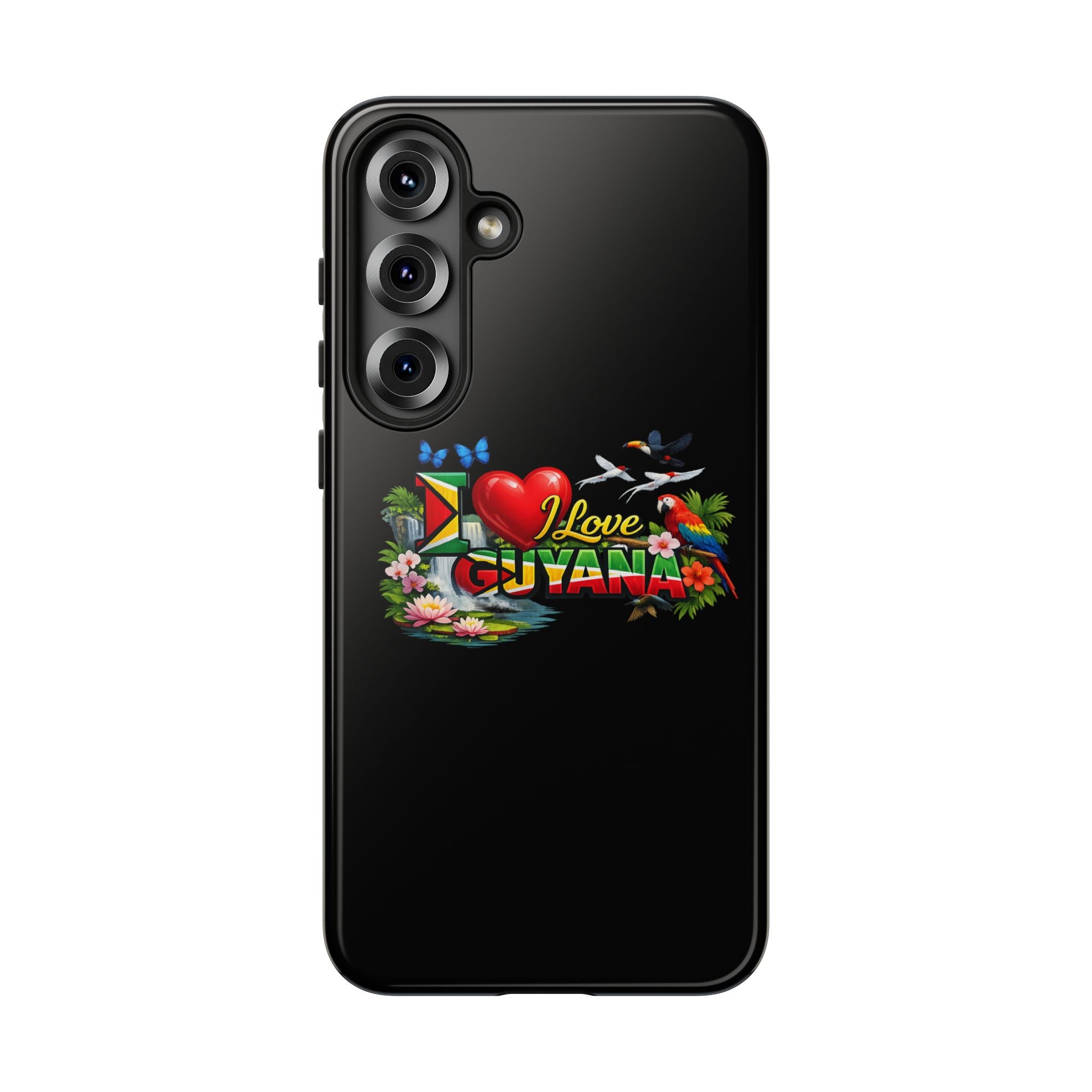 Phone case I Love Guyana Phone Case — Tough Protective Tropical Flag Design