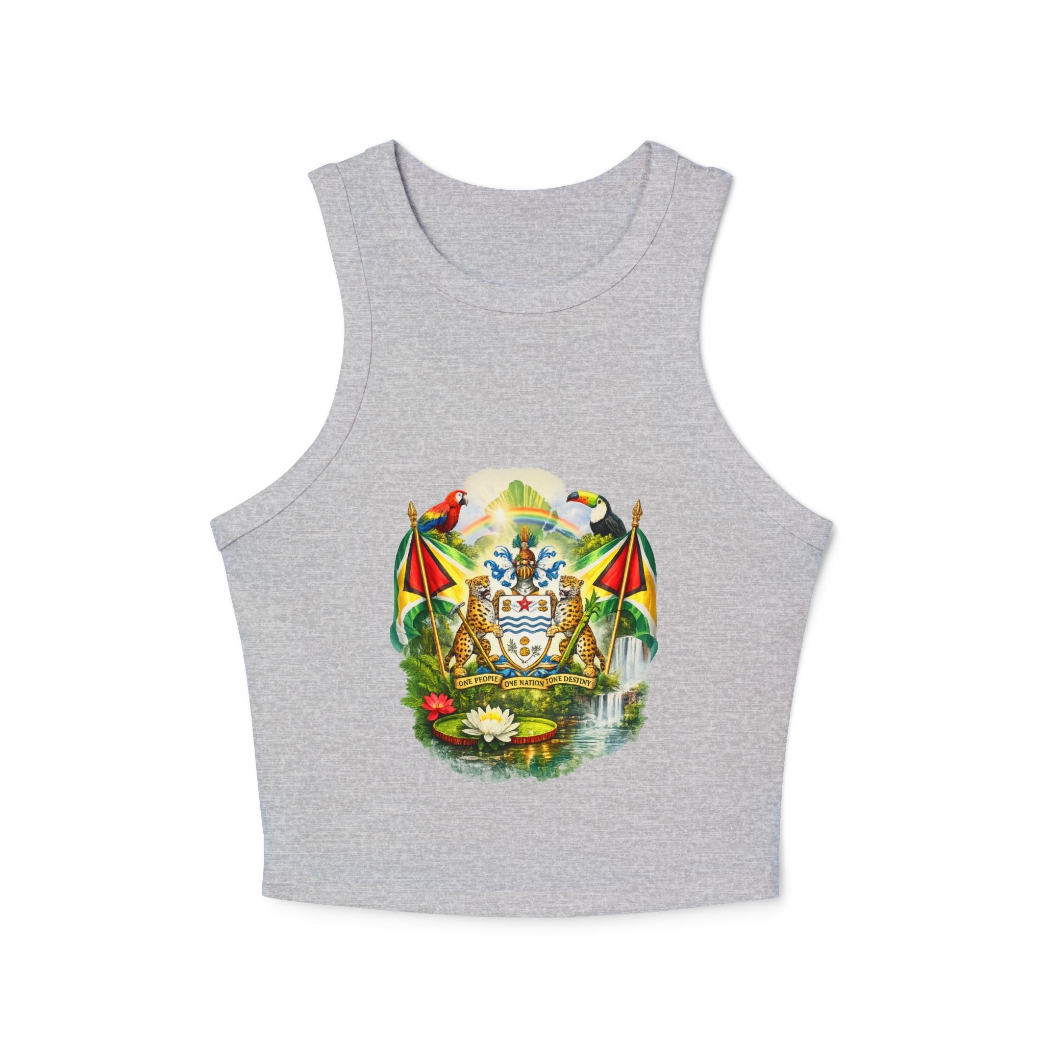 Tank Top — Tropical Crest Graphic Crop Tank