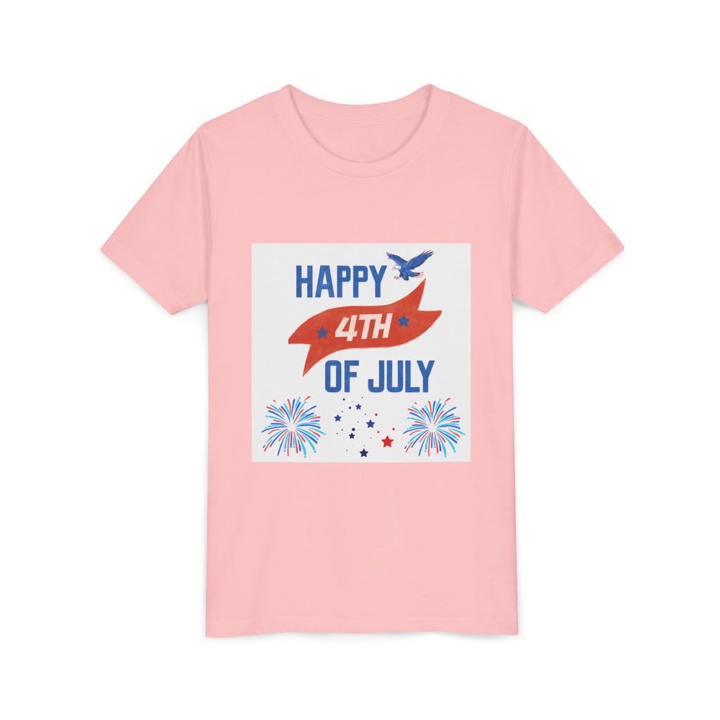 Happy 4th of July Youth Tee | Fireworks Patriotic Shirt