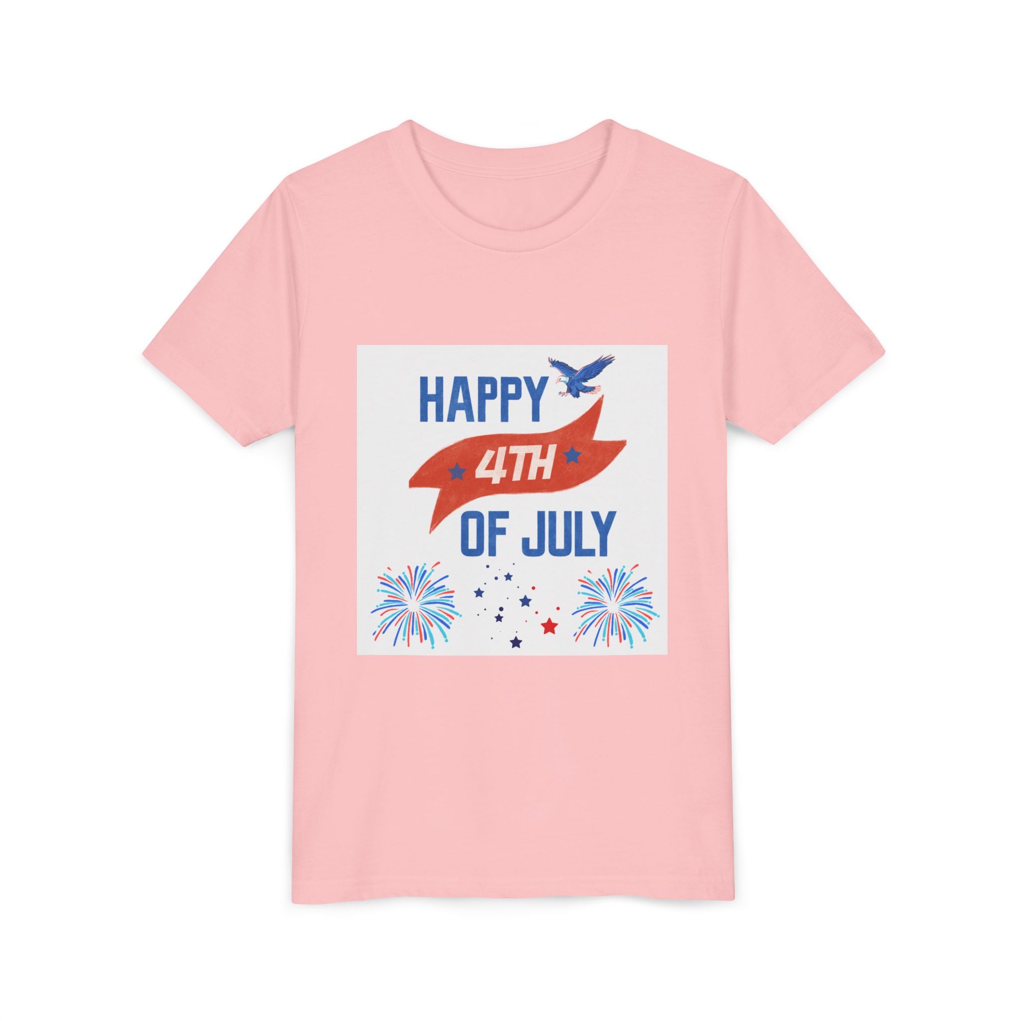 Happy 4th of July Youth Tee | Fireworks Patriotic Shirt