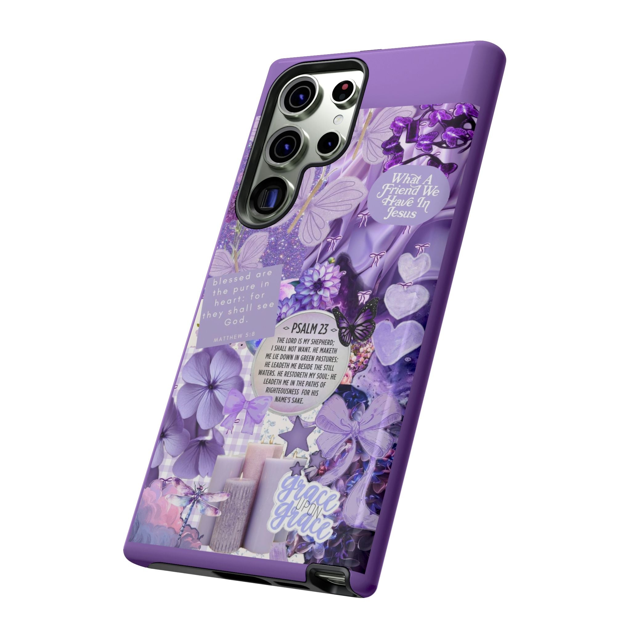 Bible Verse phone case - His Love Never Fails Psalm Phone Case — Floral Christian Scripture iPhone Cover