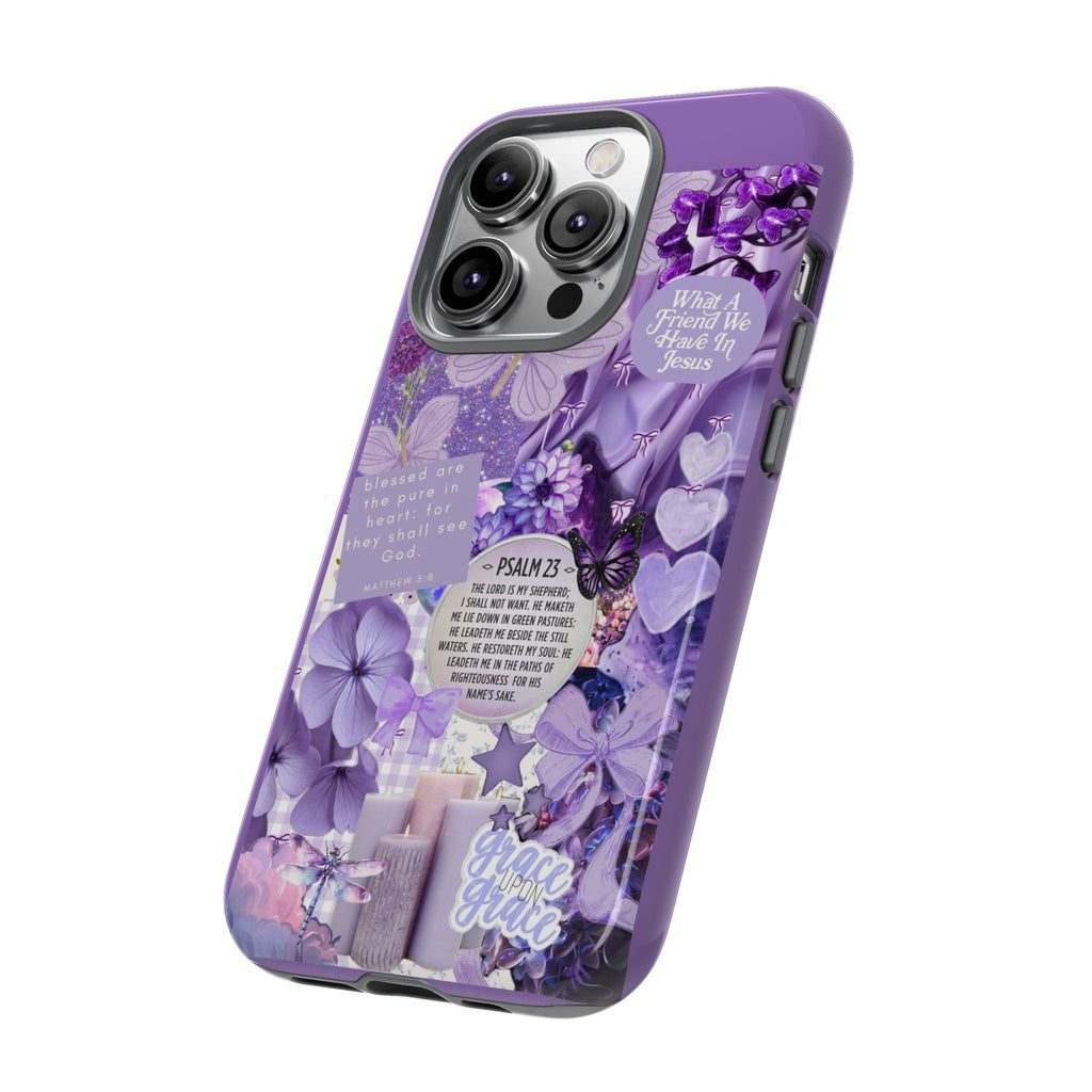 Bible Verse phone case - His Love Never Fails Psalm Phone Case — Floral Christian Scripture iPhone Cover