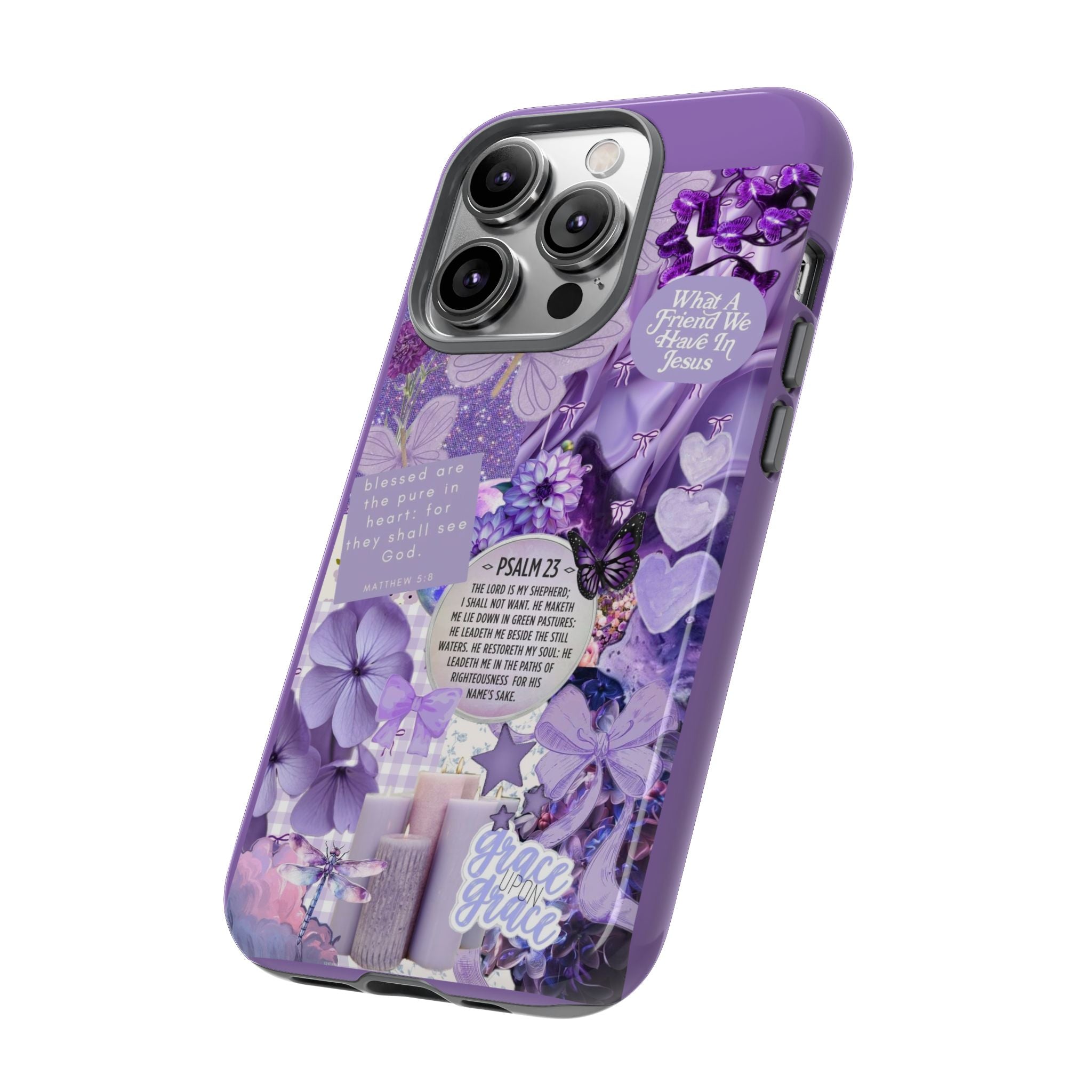 Bible Verse phone case - His Love Never Fails Psalm Phone Case — Floral Christian Scripture iPhone Cover