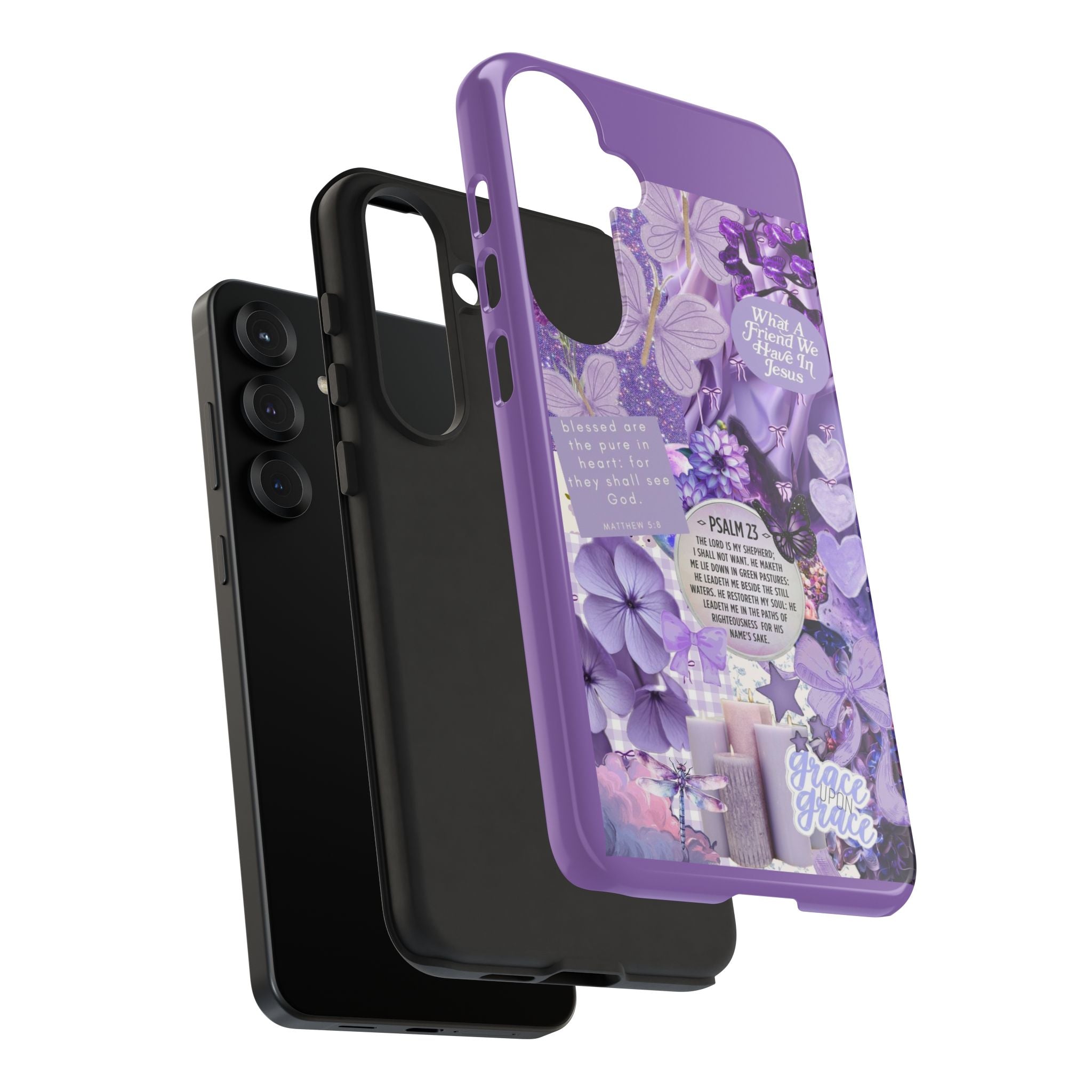 Bible Verse phone case - His Love Never Fails Psalm Phone Case — Floral Christian Scripture iPhone Cover