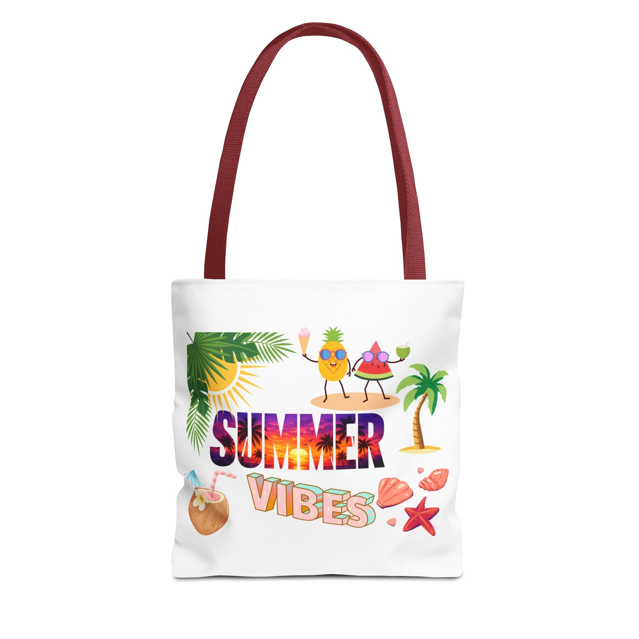 Summer Vibes Tote Bag — Pink Beach Holiday Grocery & Pool Tote