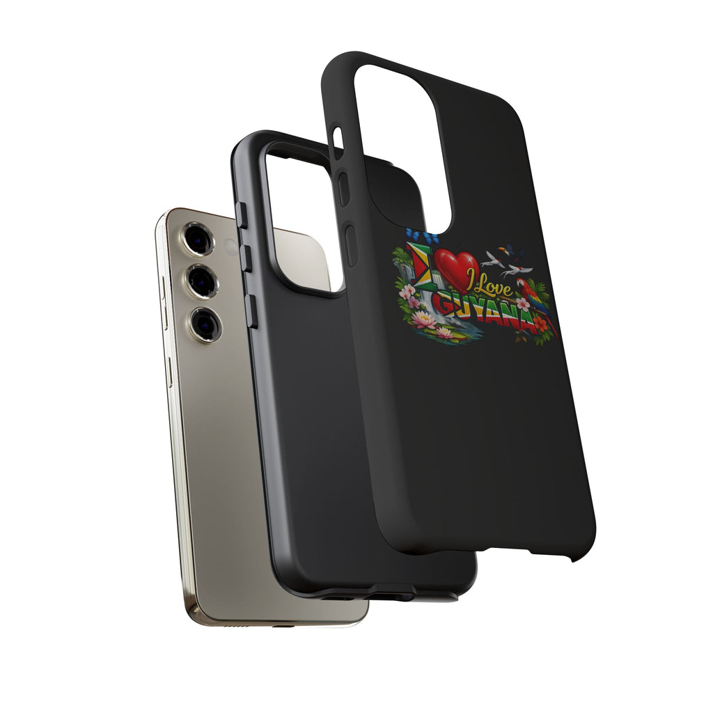 Phone case I Love Guyana Phone Case — Tough Protective Tropical Flag Design