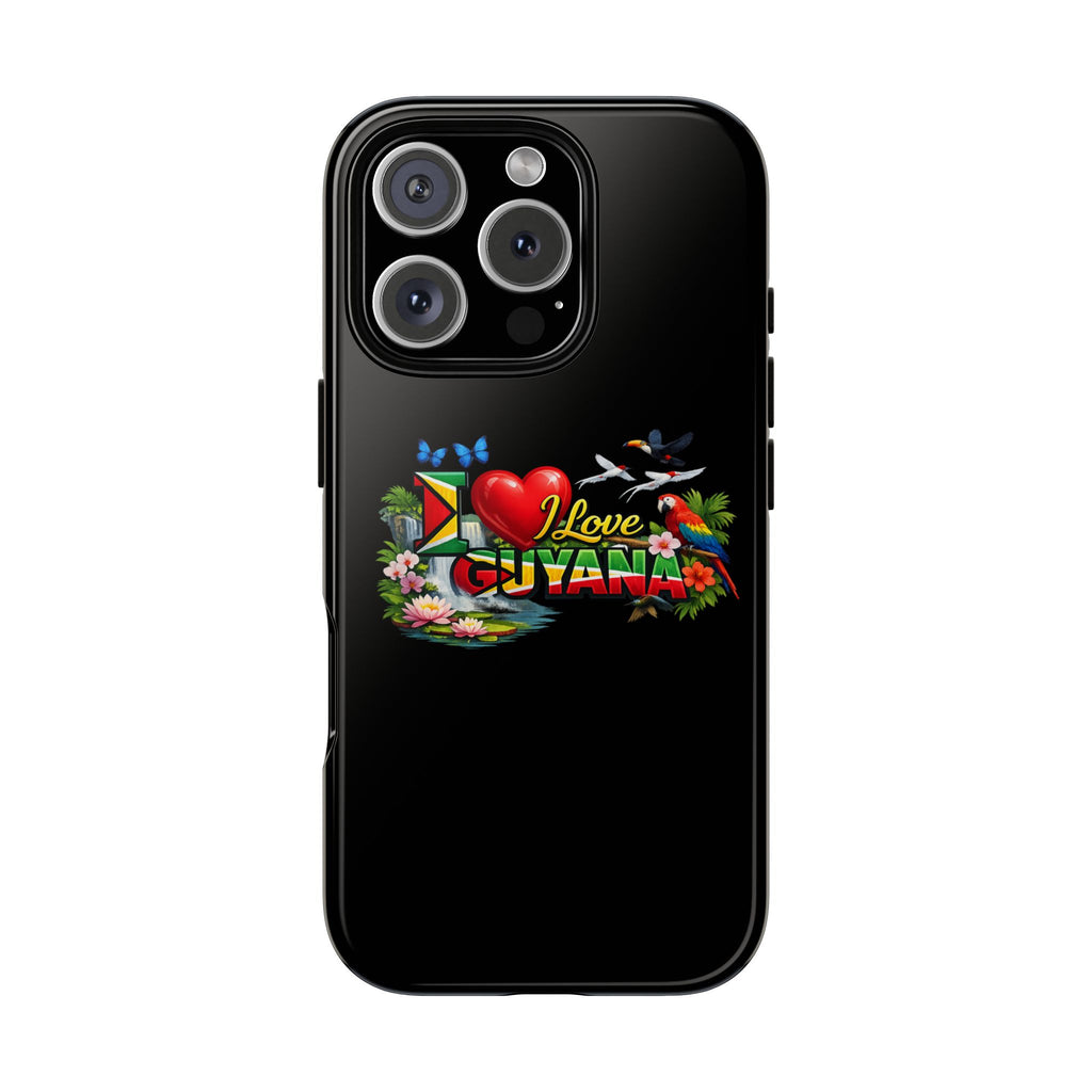 Phone case I Love Guyana Phone Case — Tough Protective Tropical Flag Design