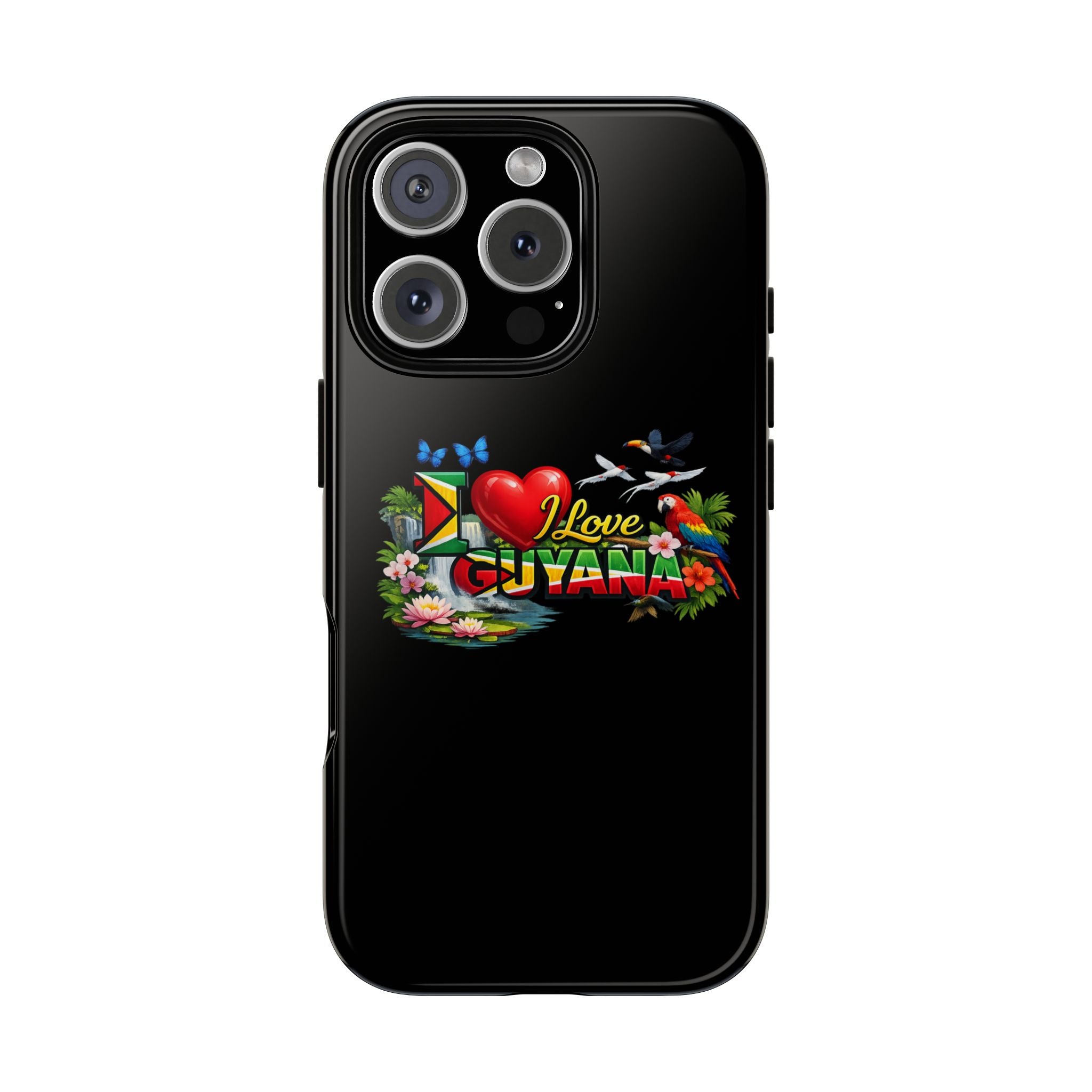 Phone case I Love Guyana Phone Case — Tough Protective Tropical Flag Design