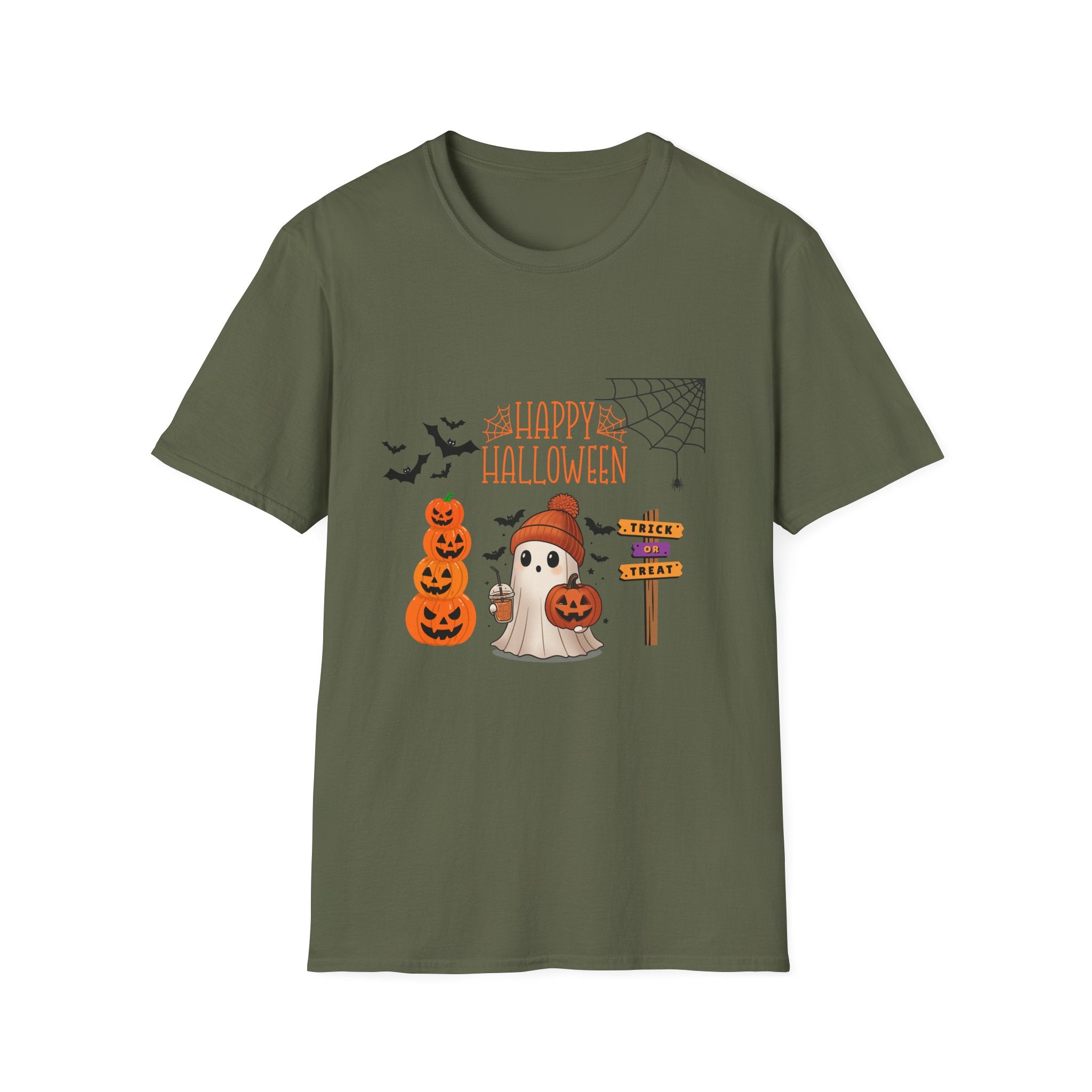 Halloween Cute Pumpkin Tee — "Happy Halloween" Graphic T-Shirt
