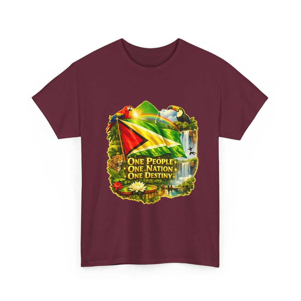 Guyana Flag T-Shirt  unisex – "One People, One Nation, One Destiny" Patriotic Tee