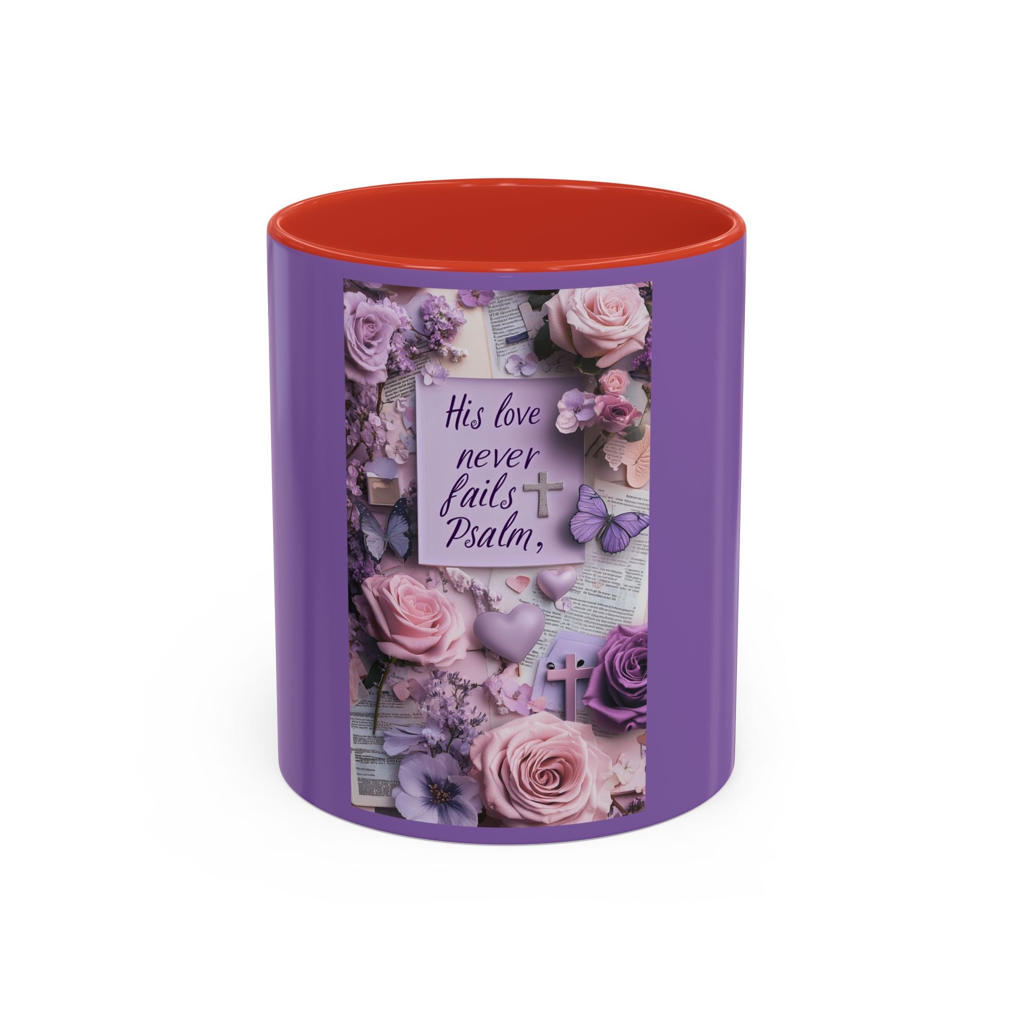 Coffee Mug — Floral Psalm Accent Mug (11/15 oz)