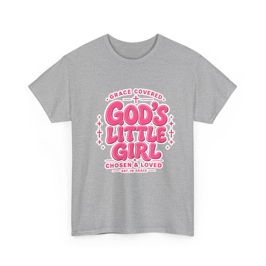 Faith T-Shirt God's Little Girl T-Shirt — Pink Faith Graphic Tee for Girls