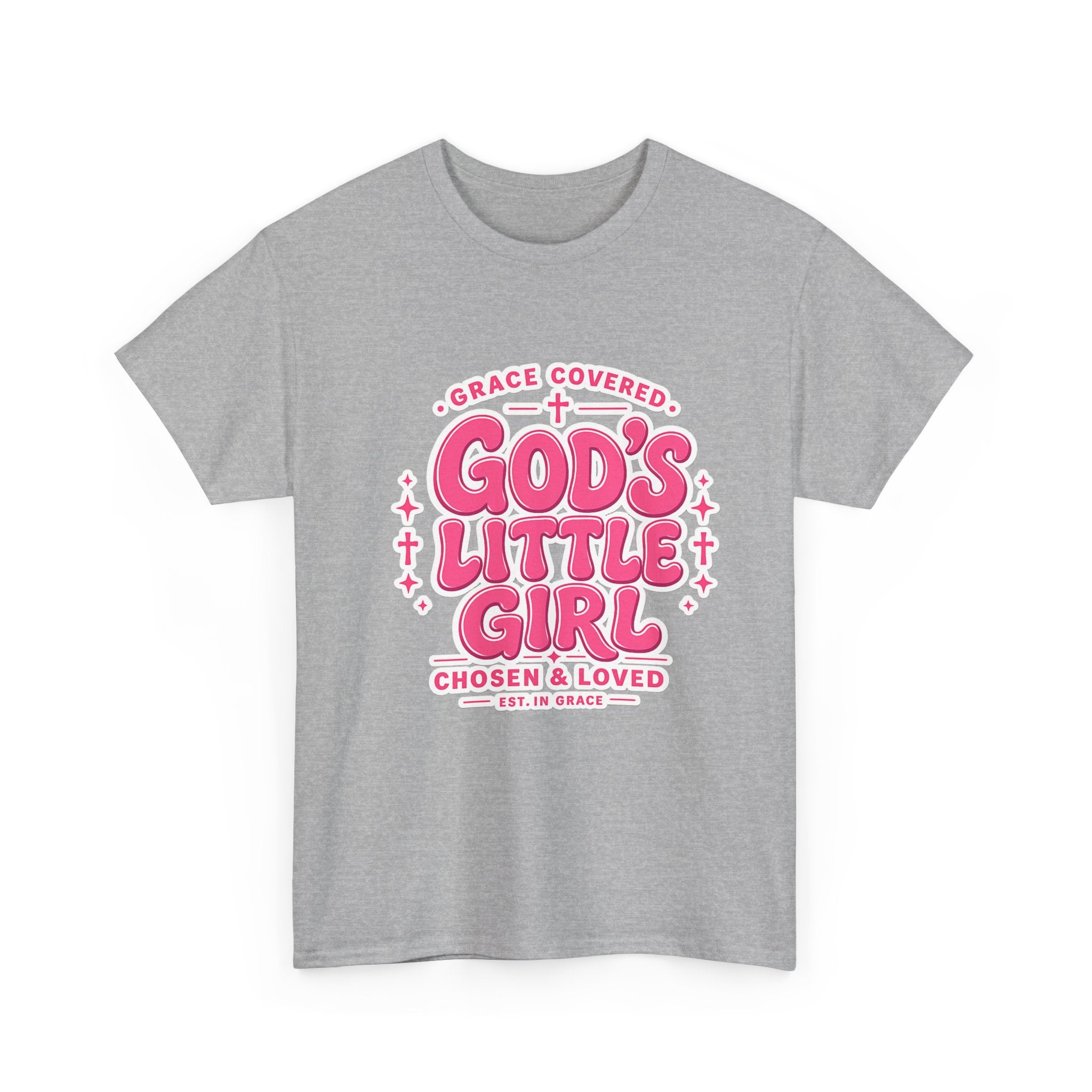 Faith T-Shirt God's Little Girl T-Shirt — Pink Faith Graphic Tee for Girls