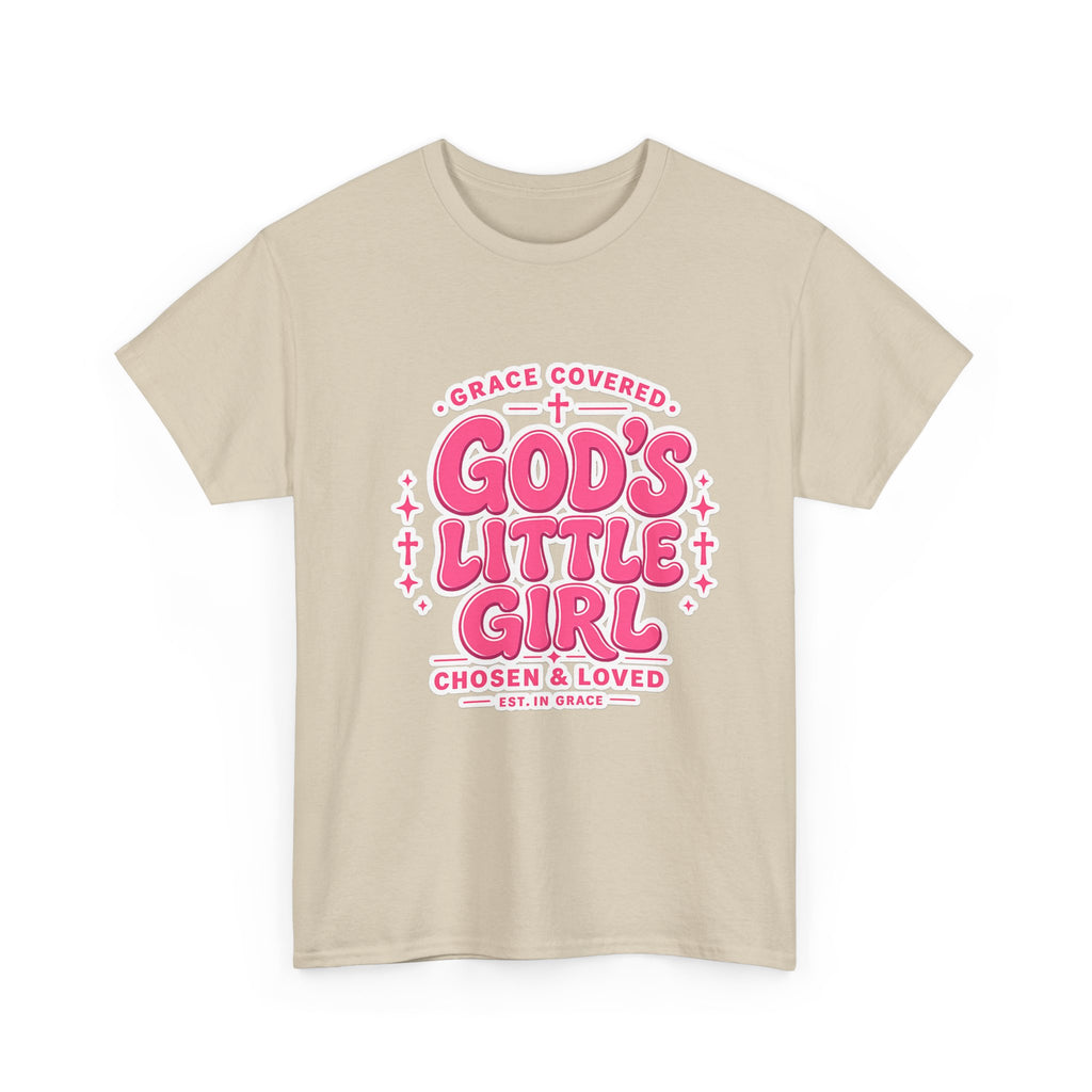 Faith T-Shirt God's Little Girl T-Shirt — Pink Faith Graphic Tee for Girls