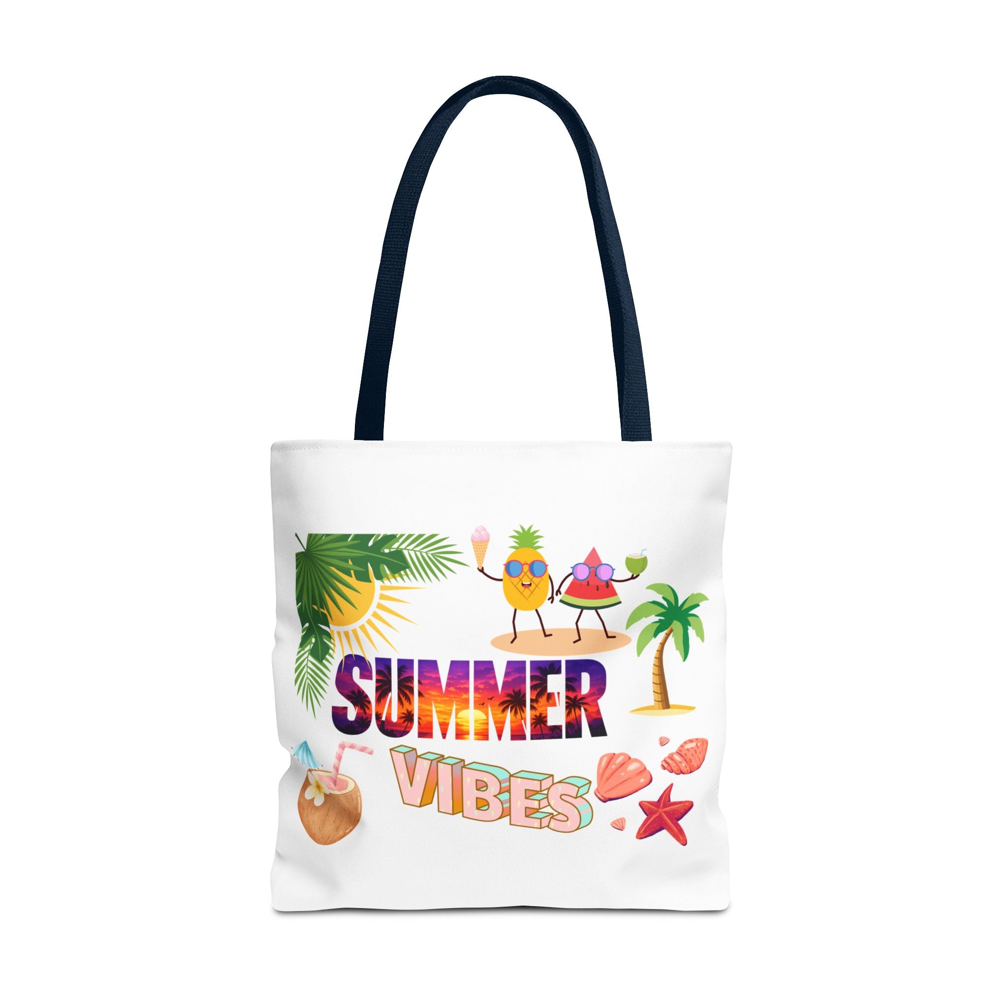 Summer Vibes Tote Bag — Pink Beach Holiday Grocery & Pool Tote