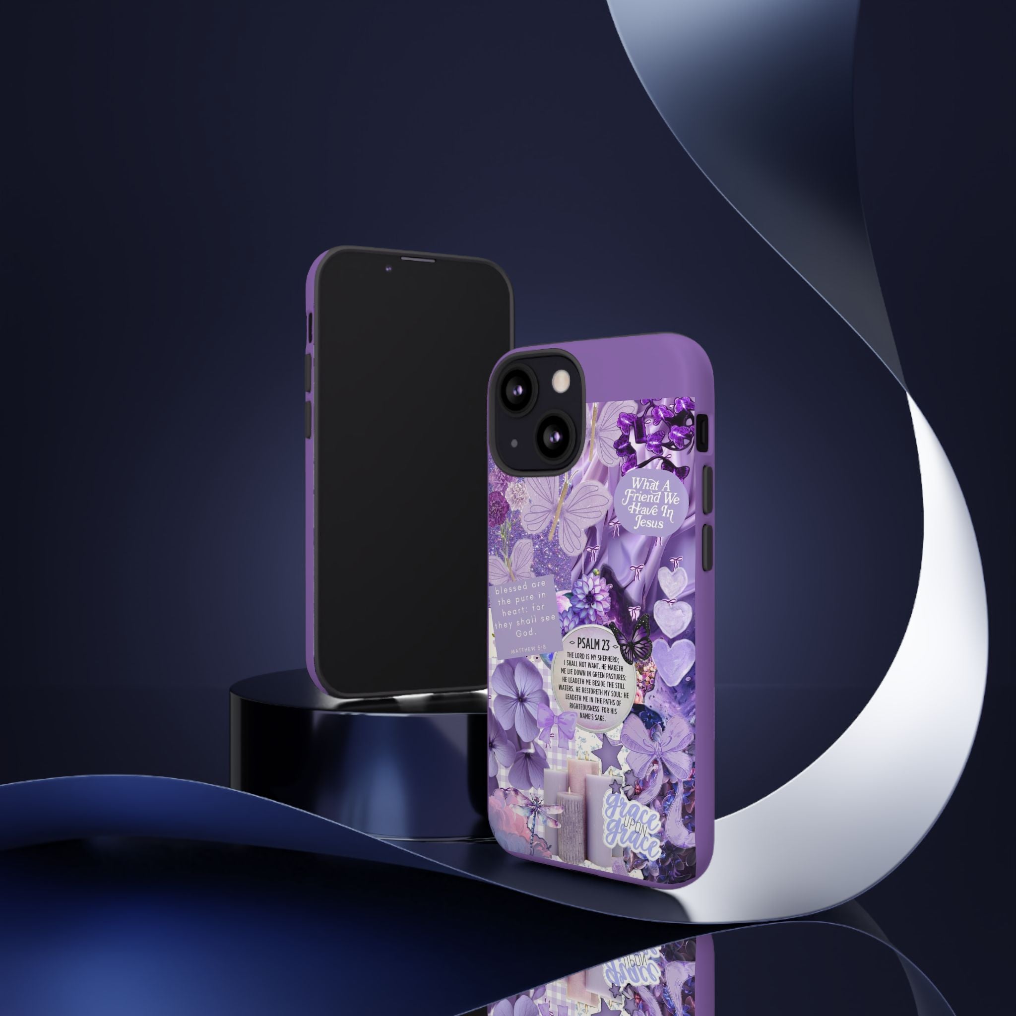 Bible Verse phone case - His Love Never Fails Psalm Phone Case — Floral Christian Scripture iPhone Cover