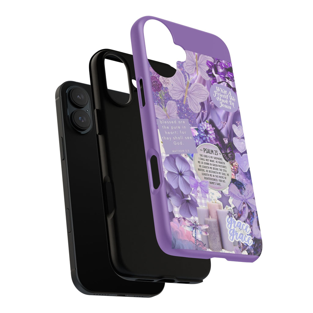 Bible Verse phone case - His Love Never Fails Psalm Phone Case — Floral Christian Scripture iPhone Cover