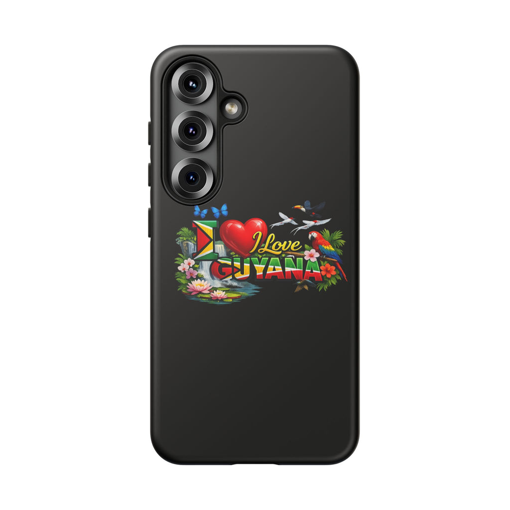 Phone case I Love Guyana Phone Case — Tough Protective Tropical Flag Design