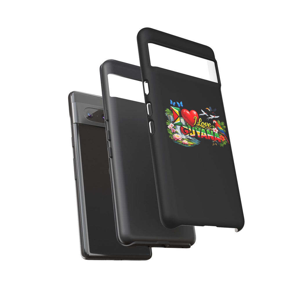Phone case I Love Guyana Phone Case — Tough Protective Tropical Flag Design