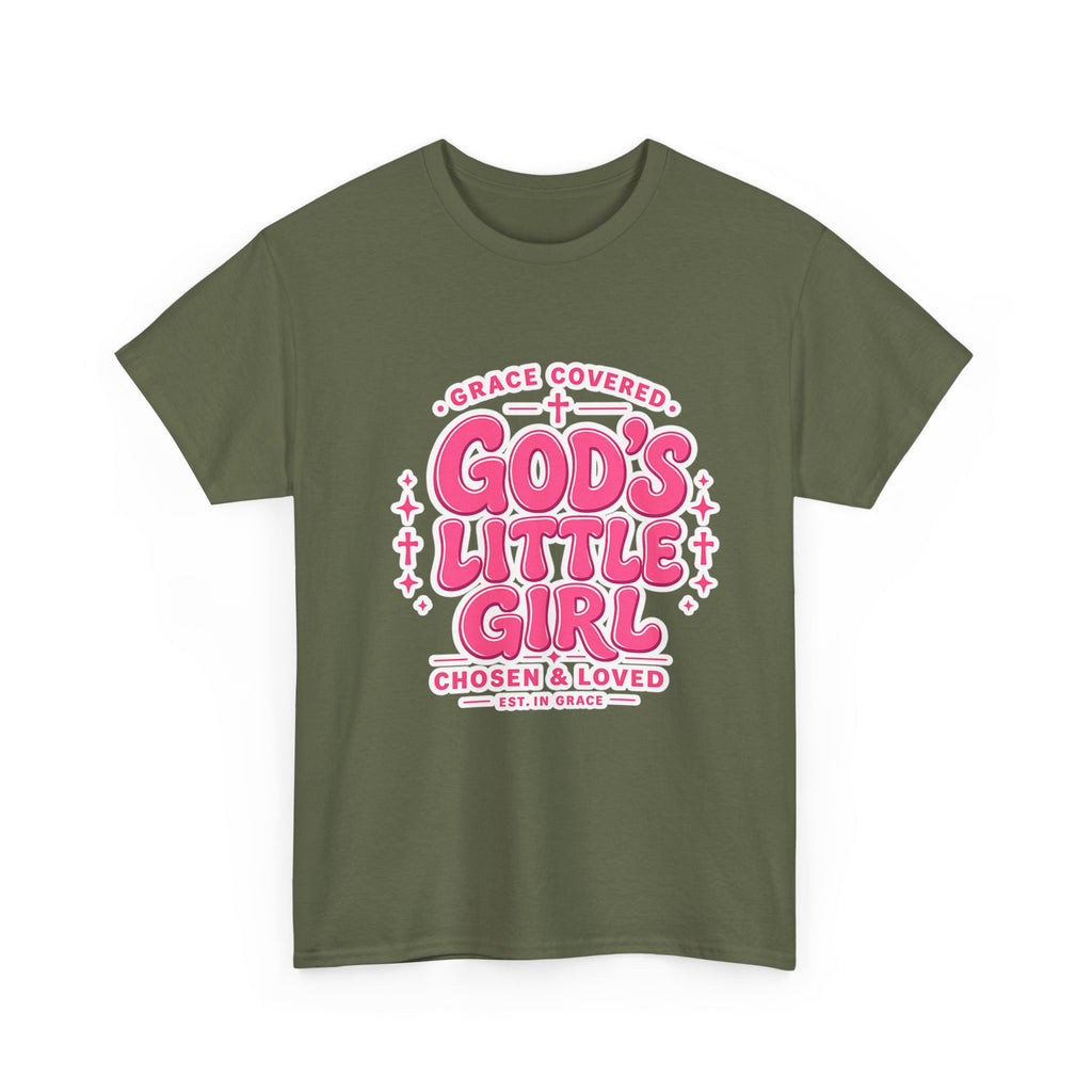 Faith T-Shirt God's Little Girl T-Shirt — Pink Faith Graphic Tee for Girls