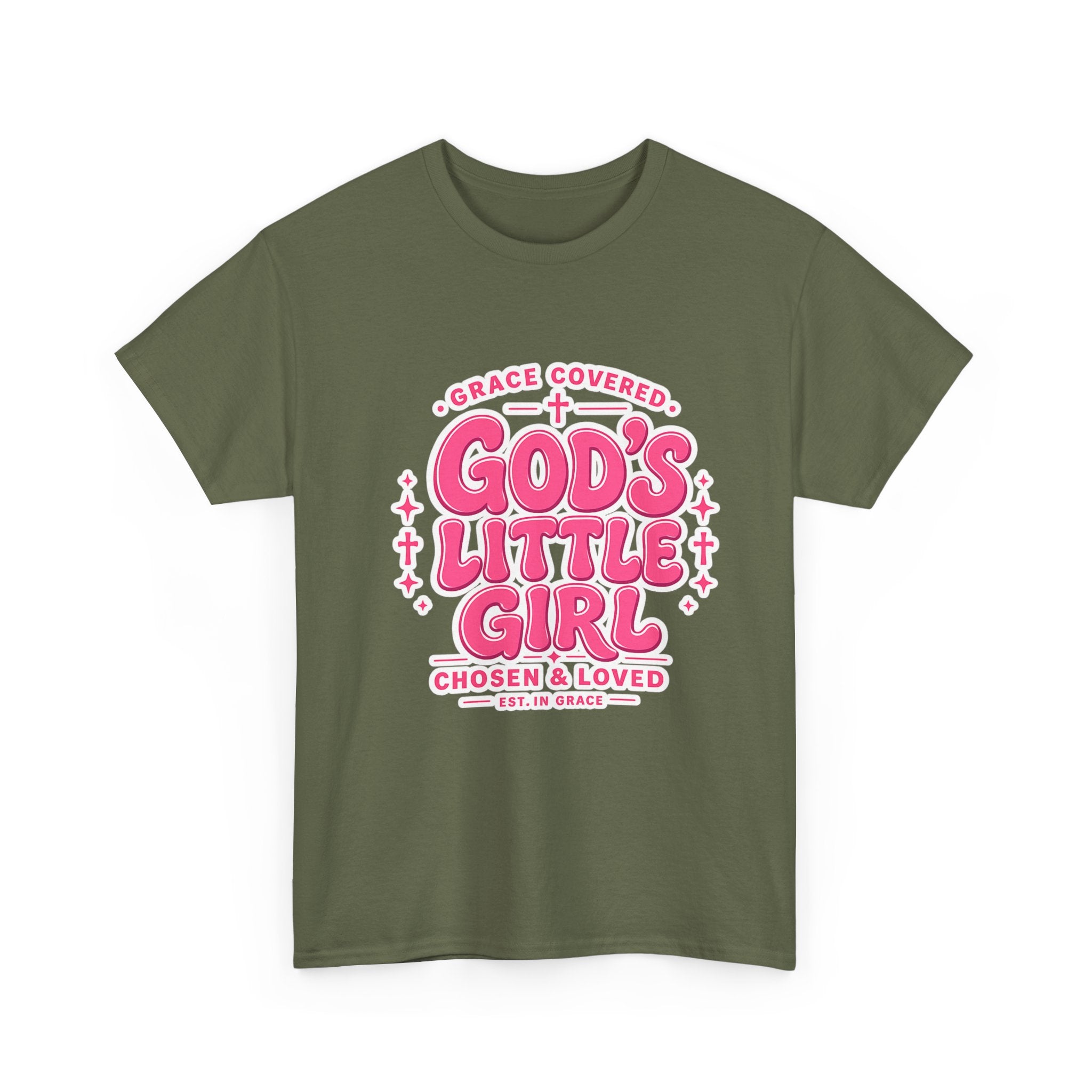Faith T-Shirt God's Little Girl T-Shirt — Pink Faith Graphic Tee for Girls