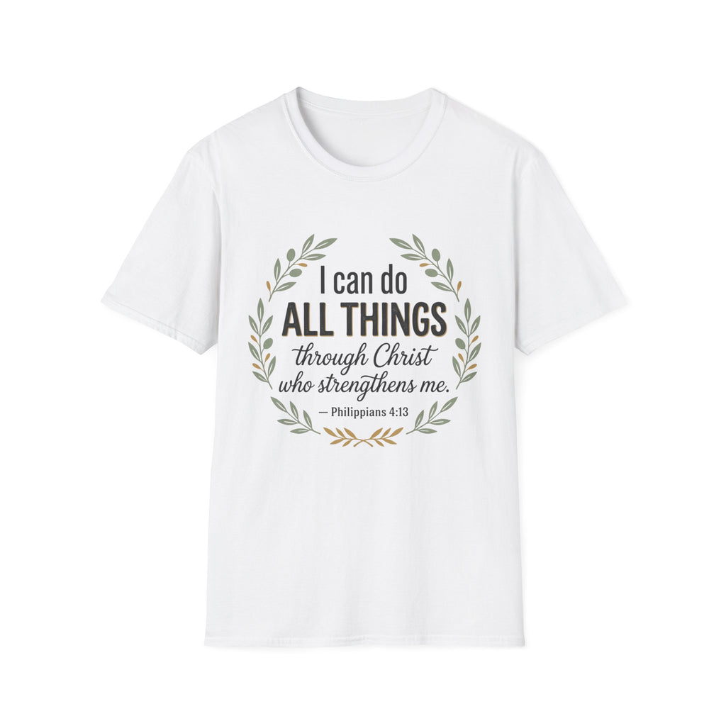 Bible Verses Inspired Tee Shirt — Inspirational Faith Tee with Scripture Text